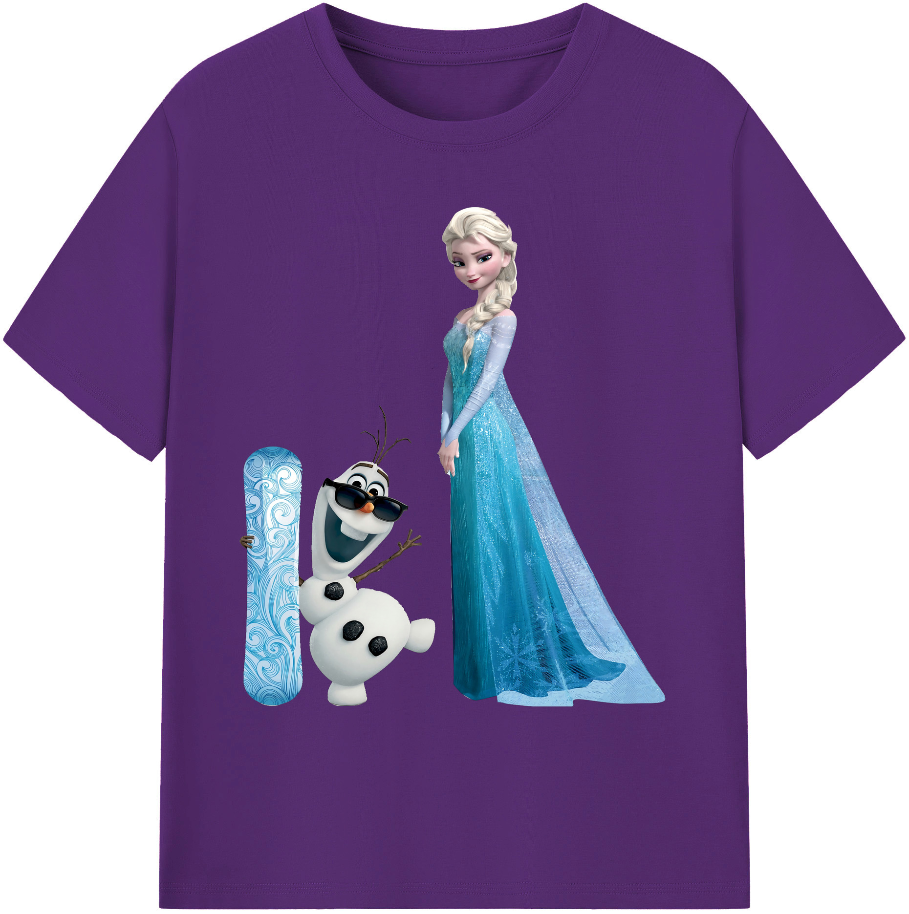 （画像用） アナと雪の女王 アンナ エルサ Frozen Anna Elsa 綿100％ メンズ半袖Tシャツ｜肌触りやわらか＆通気性