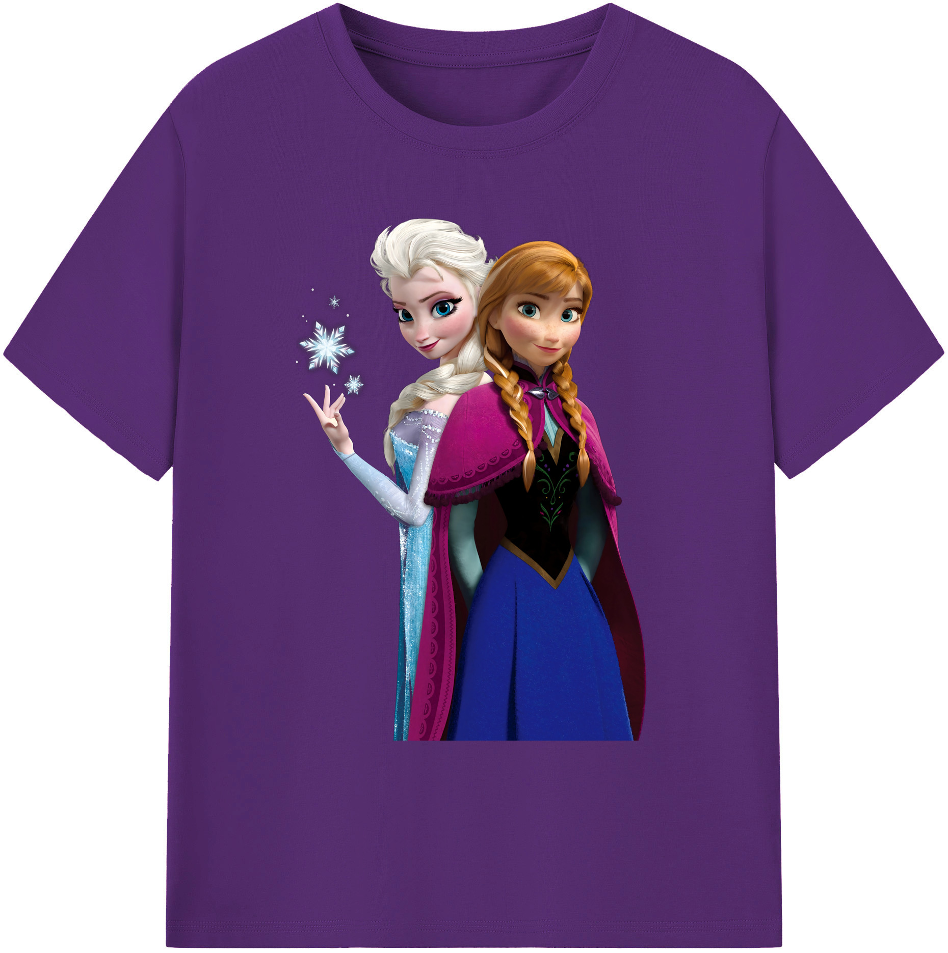 （画像用） アナと雪の女王 アンナ エルサ Frozen Anna Elsa 綿100％ メンズ半袖Tシャツ｜肌触りやわらか＆通気性