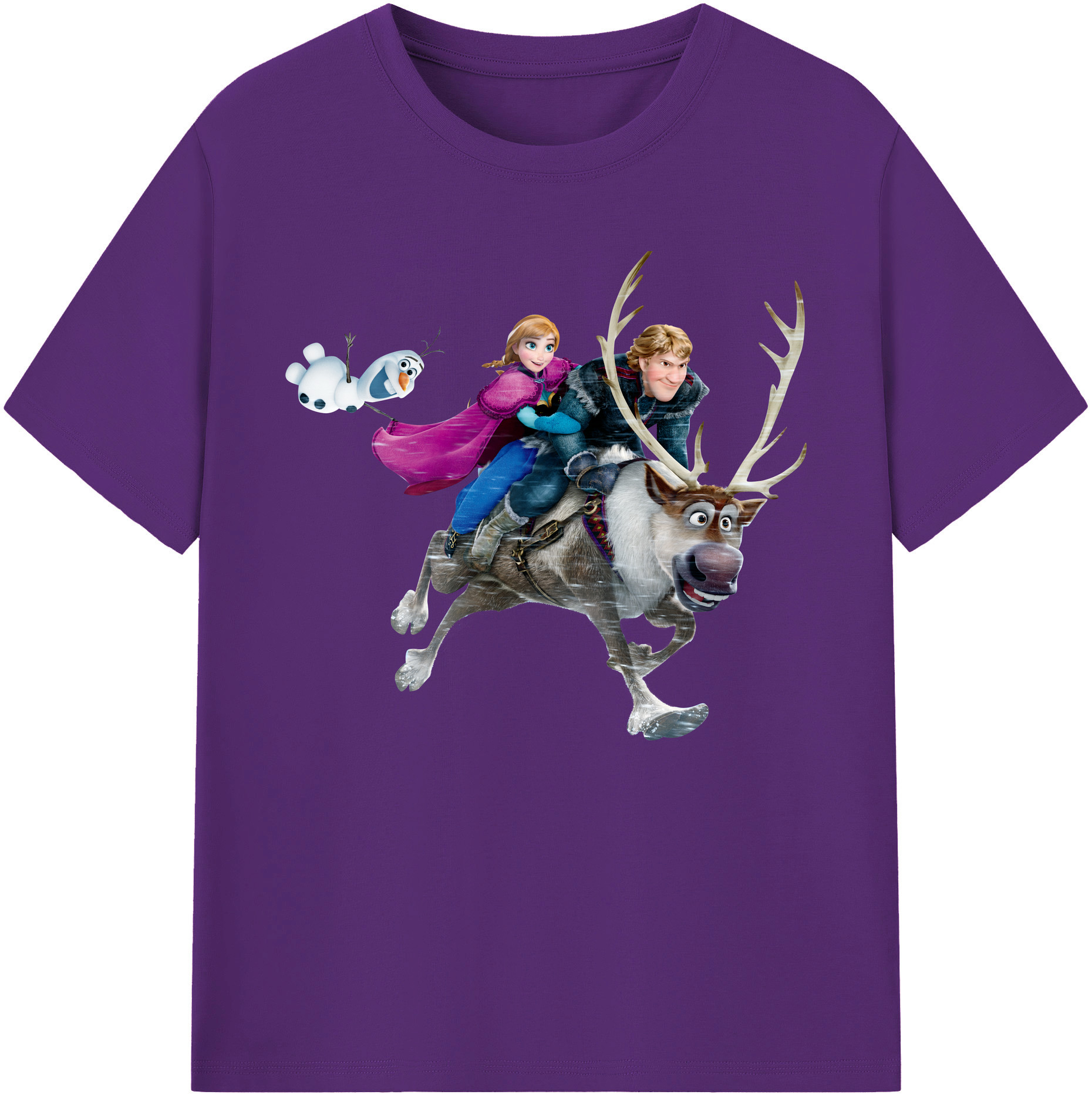 （画像用） アナと雪の女王 アンナ エルサ Frozen Anna Elsa 綿100％ メンズ半袖Tシャツ｜肌触りやわらか＆通気性