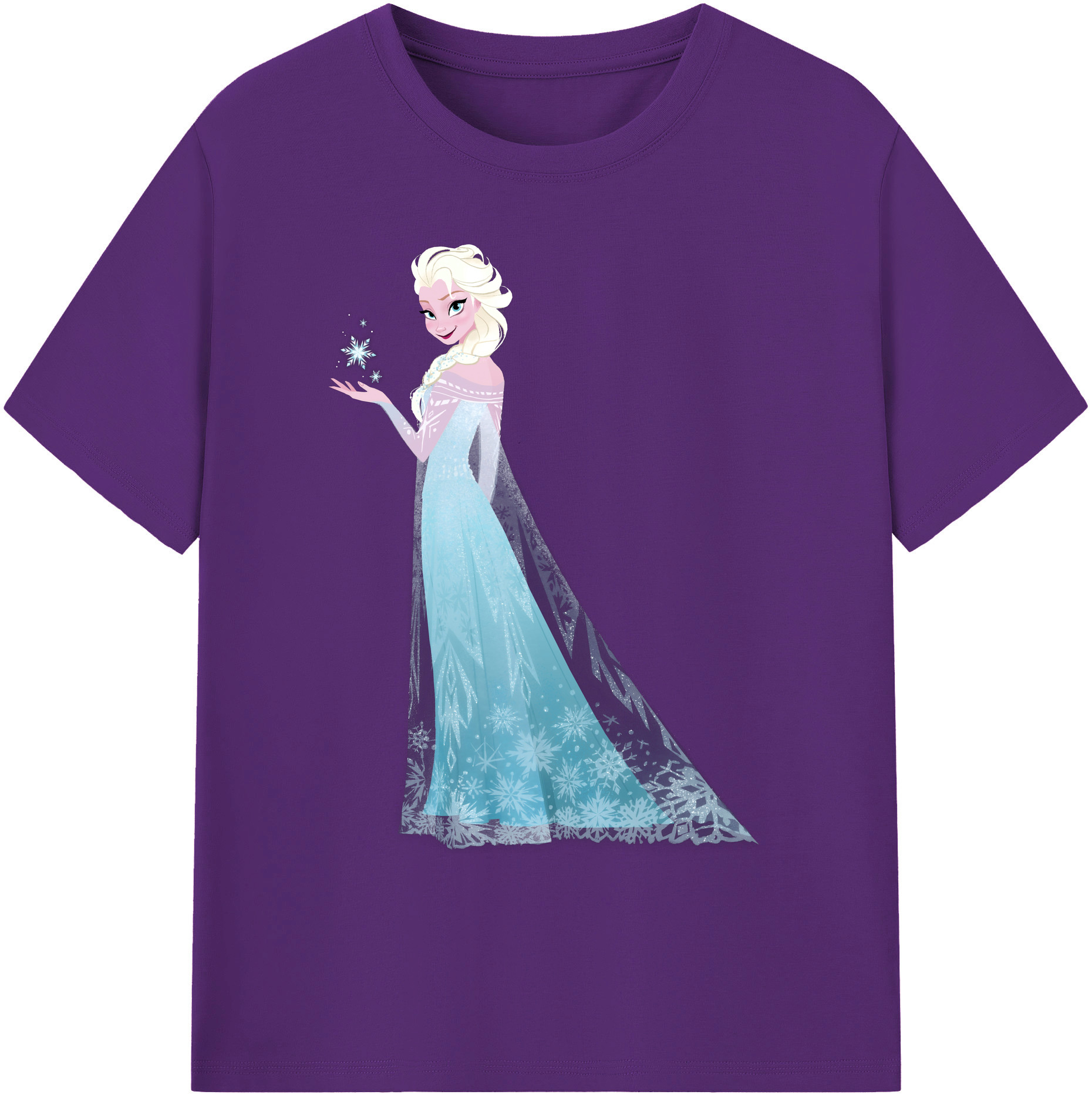 （画像用） アナと雪の女王 アンナ エルサ Frozen Anna Elsa 綿100％ メンズ半袖Tシャツ｜肌触りやわらか＆通気性