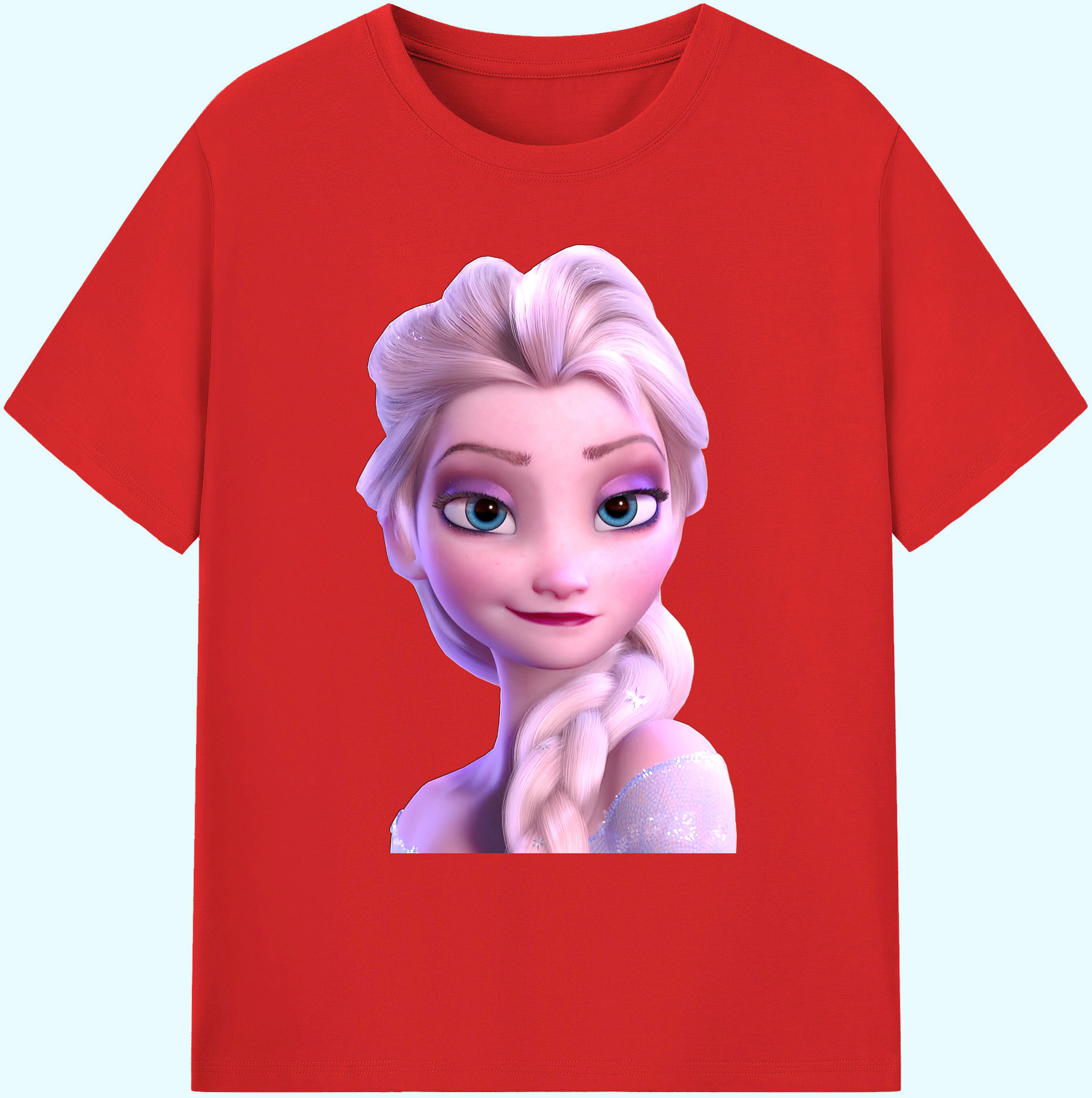 （画像用） アナと雪の女王 アンナ エルサ Frozen Anna Elsa 綿100％ メンズ半袖Tシャツ｜肌触りやわらか＆通気性