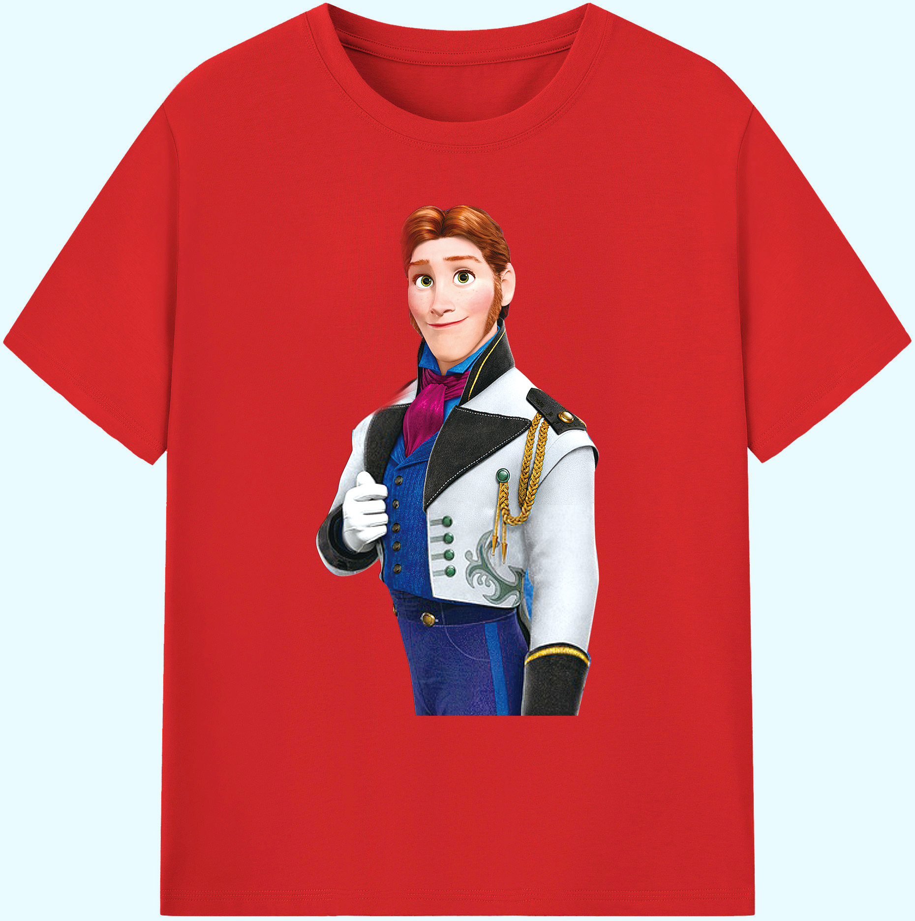 （画像用） アナと雪の女王 アンナ エルサ Frozen Anna Elsa 綿100％ メンズ半袖Tシャツ｜肌触りやわらか＆通気性