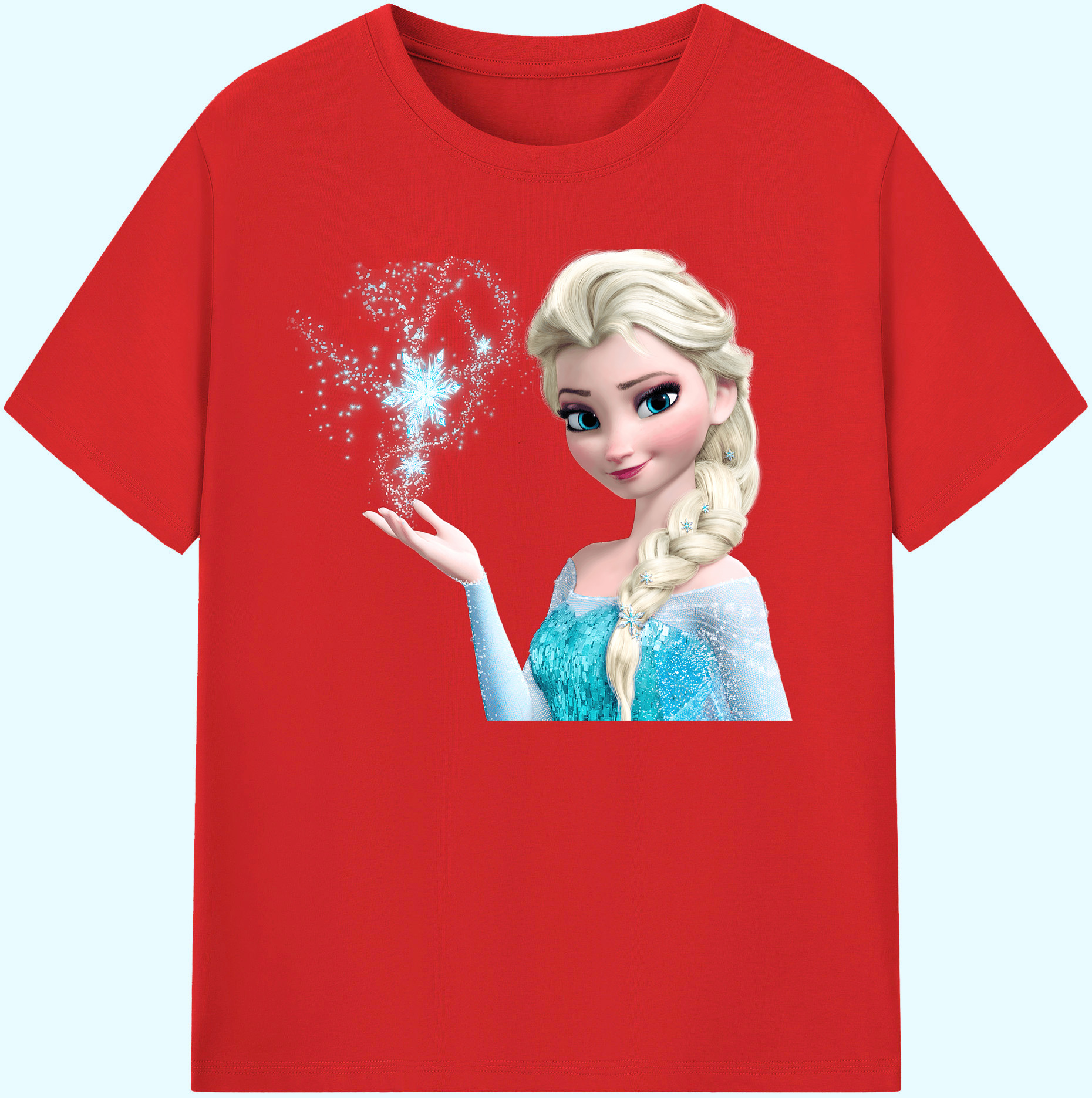 （画像用） アナと雪の女王 アンナ エルサ Frozen Anna Elsa 綿100％ メンズ半袖Tシャツ｜肌触りやわらか＆通気性