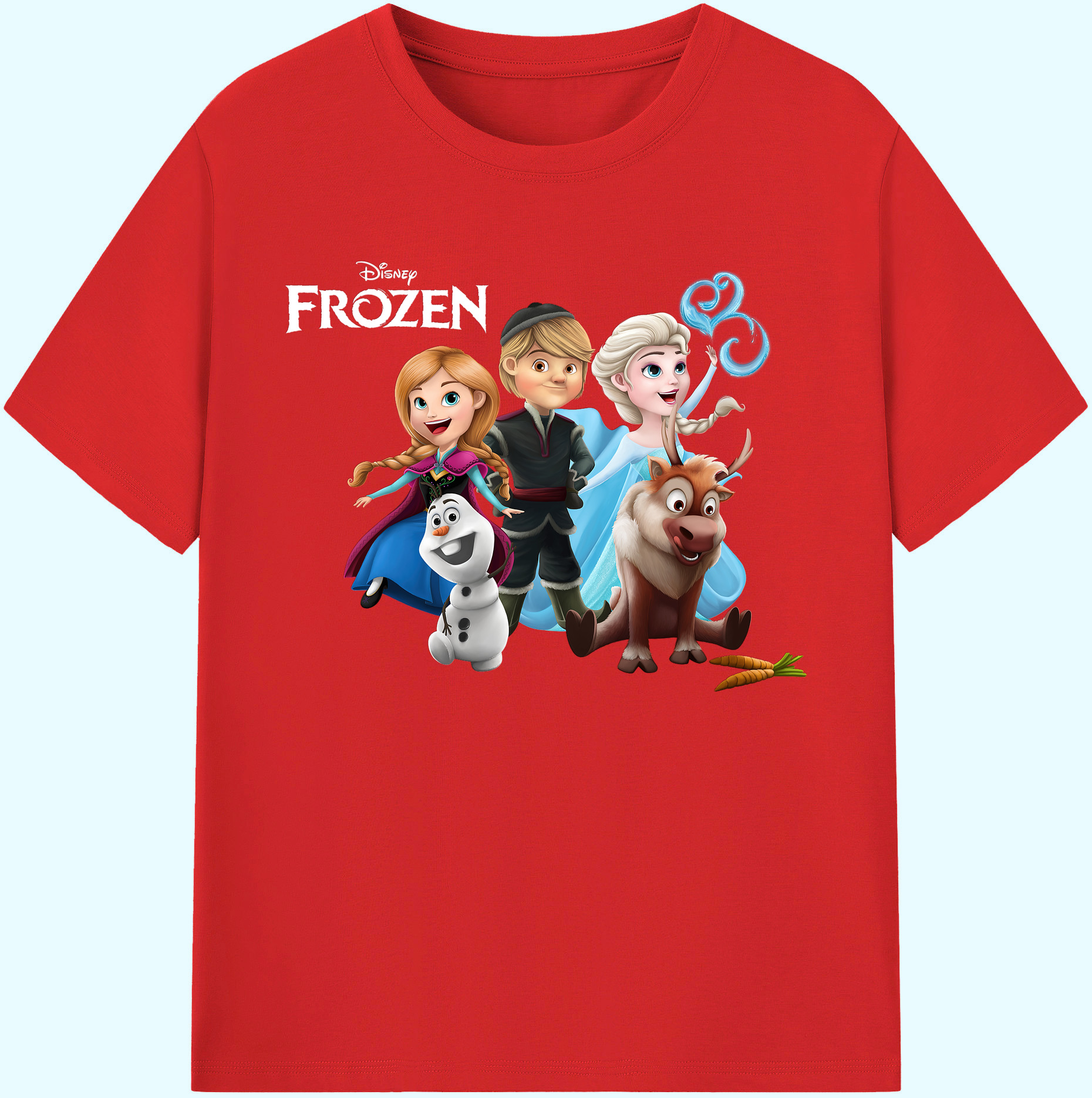 （画像用） アナと雪の女王 アンナ エルサ Frozen Anna Elsa 綿100％ メンズ半袖Tシャツ｜肌触りやわらか＆通気性