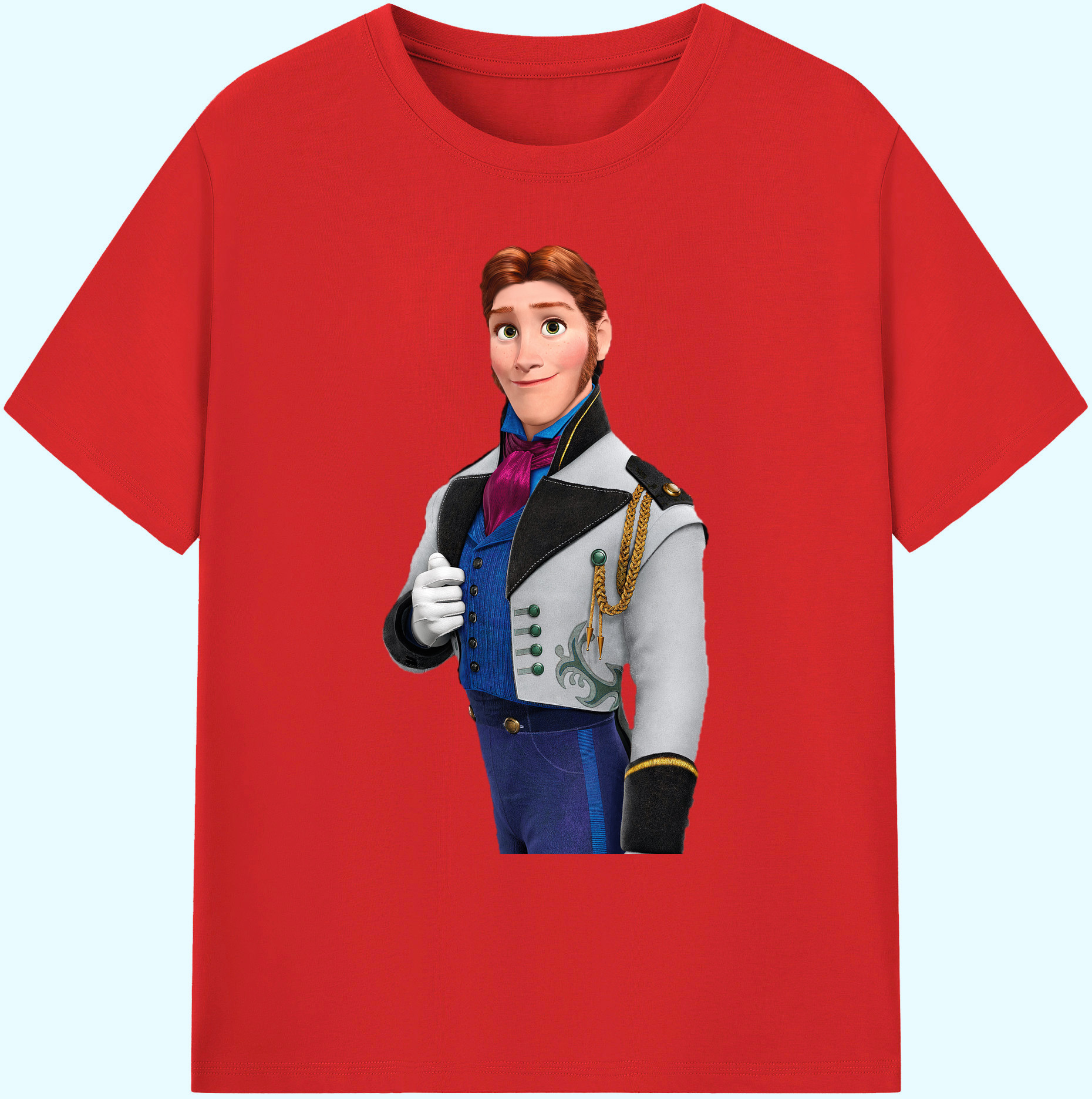 （画像用） アナと雪の女王 アンナ エルサ Frozen Anna Elsa 綿100％ メンズ半袖Tシャツ｜肌触りやわらか＆通気性
