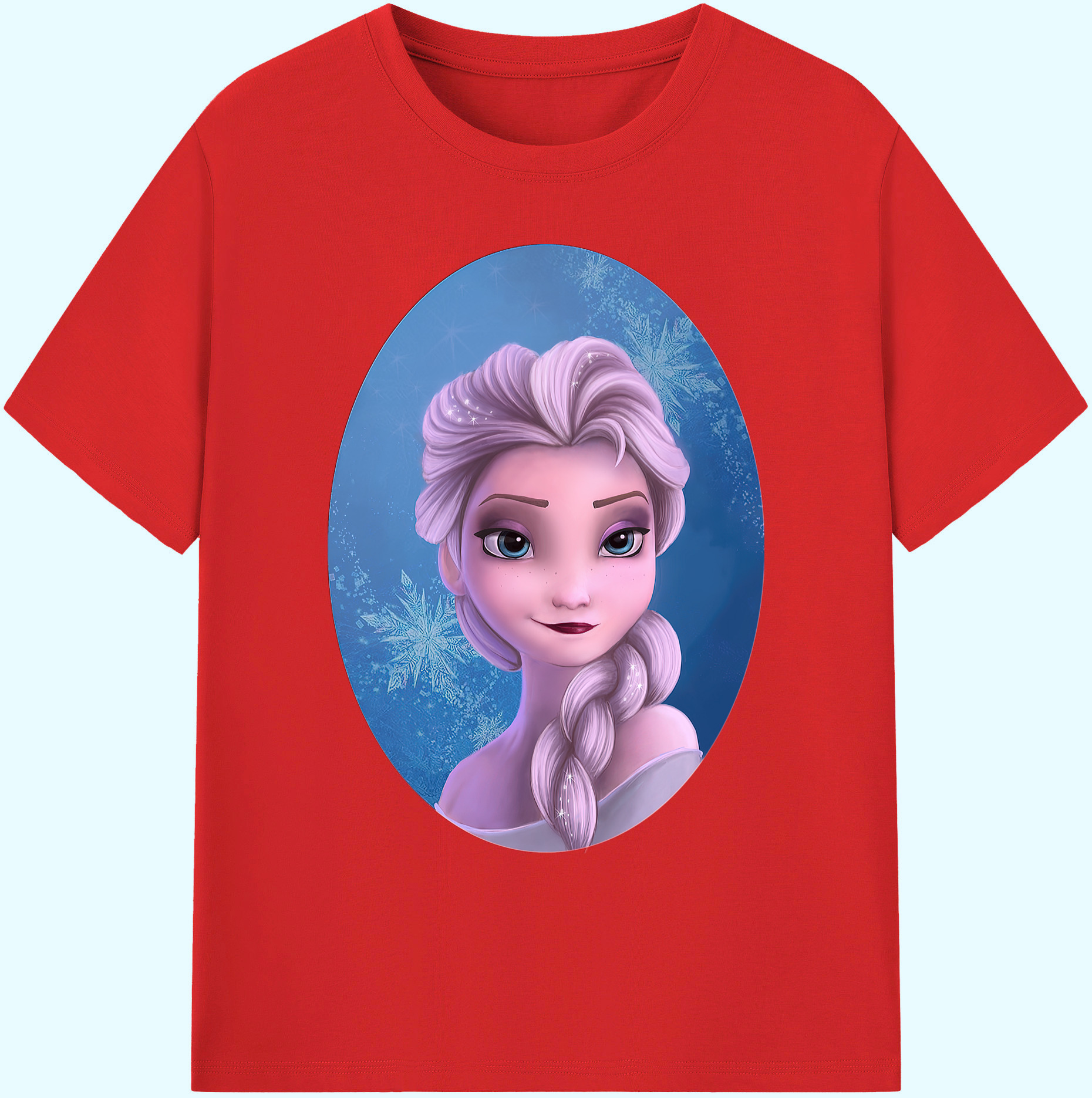 （画像用） アナと雪の女王 アンナ エルサ Frozen Anna Elsa 綿100％ メンズ半袖Tシャツ｜肌触りやわらか＆通気性