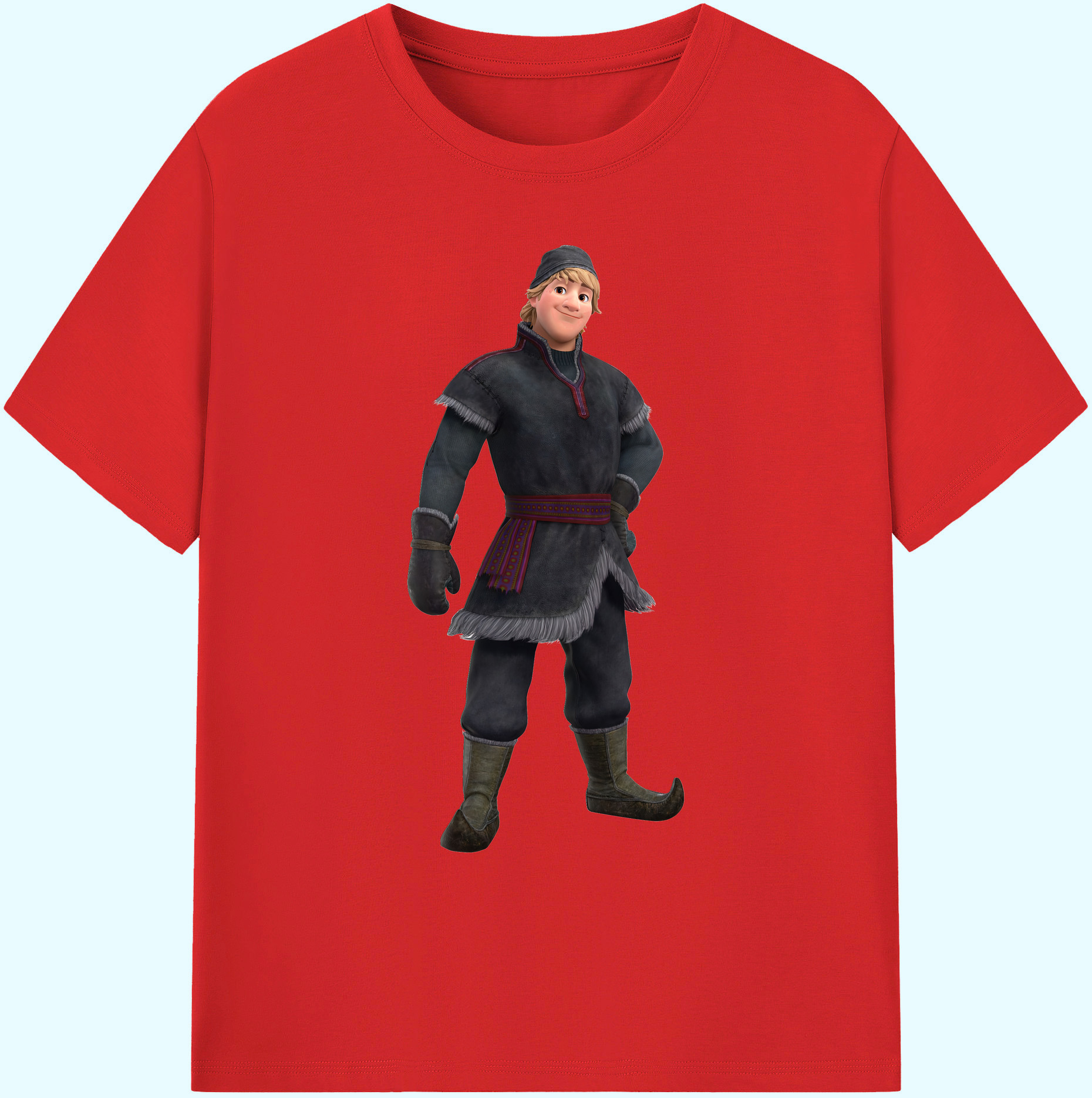 （画像用） アナと雪の女王 アンナ エルサ Frozen Anna Elsa 綿100％ メンズ半袖Tシャツ｜肌触りやわらか＆通気性