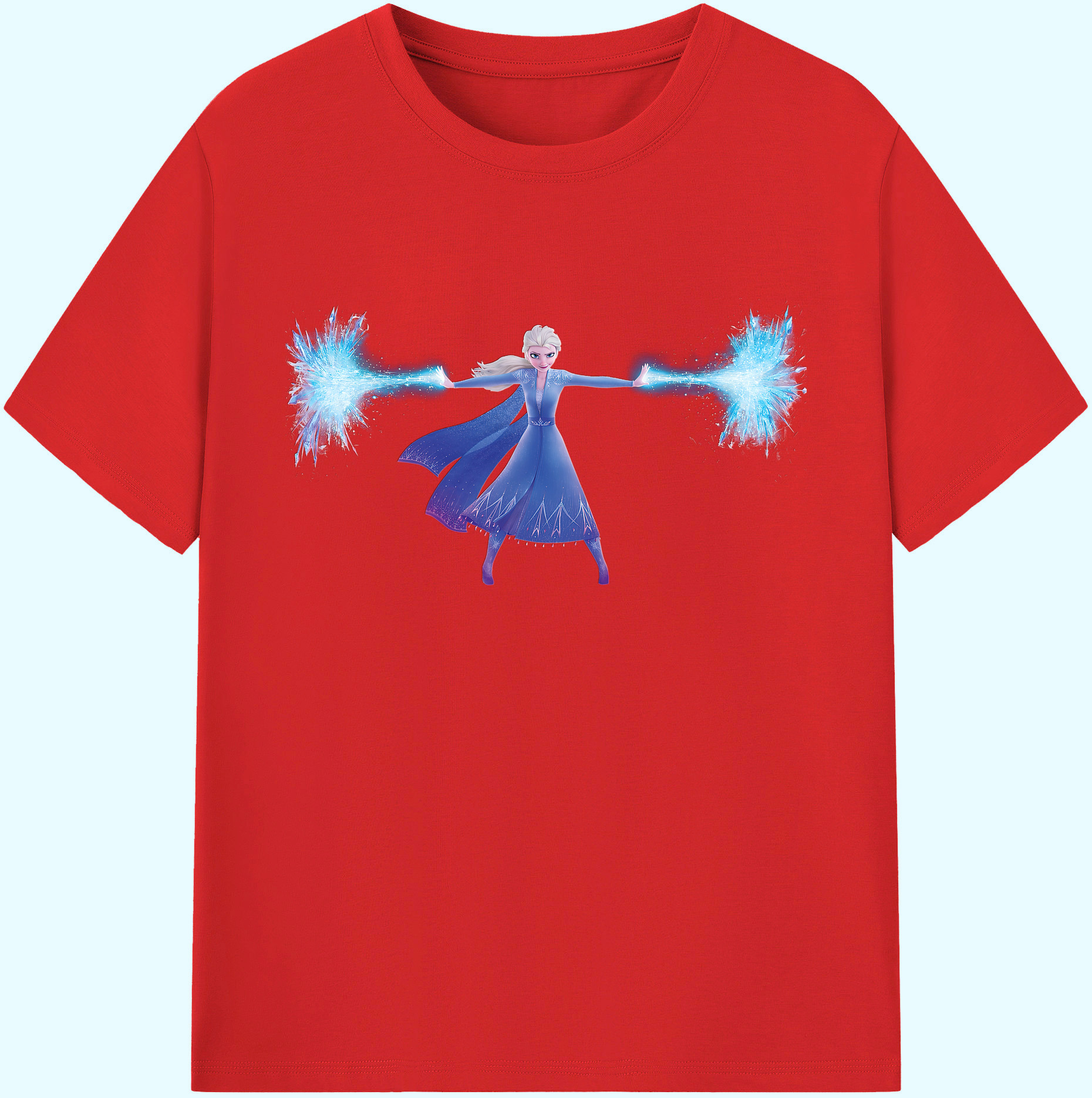 （画像用） アナと雪の女王 アンナ エルサ Frozen Anna Elsa 綿100％ メンズ半袖Tシャツ｜肌触りやわらか＆通気性
