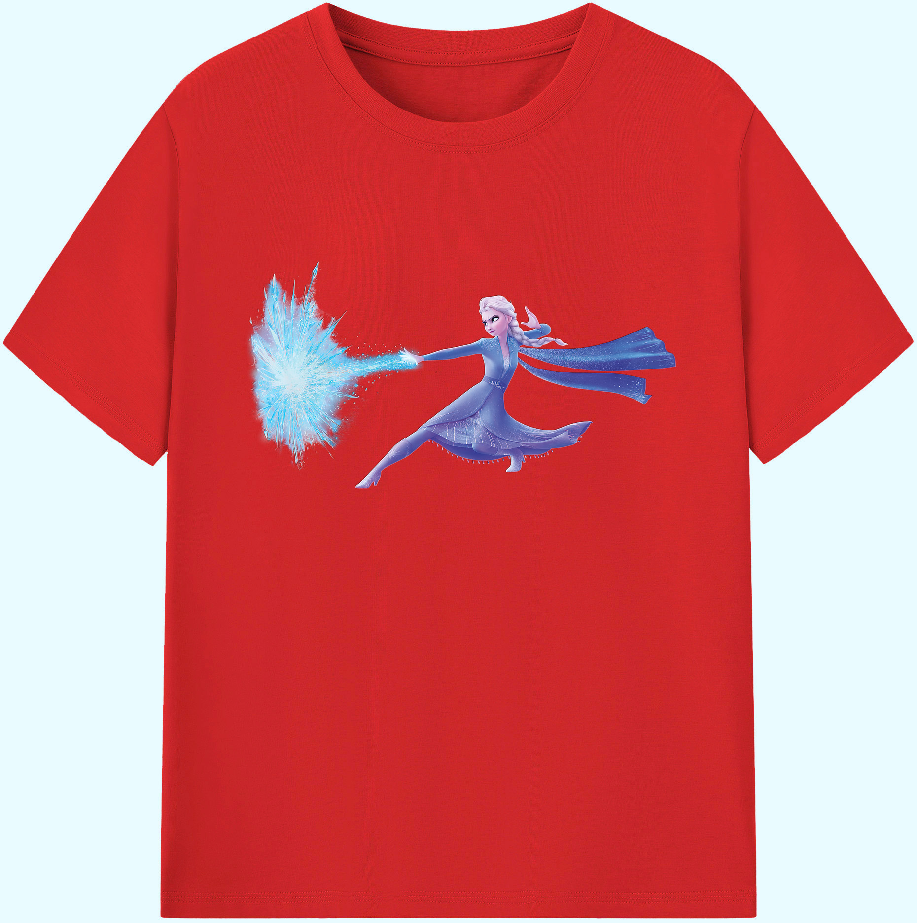（画像用） アナと雪の女王 アンナ エルサ Frozen Anna Elsa 綿100％ メンズ半袖Tシャツ｜肌触りやわらか＆通気性