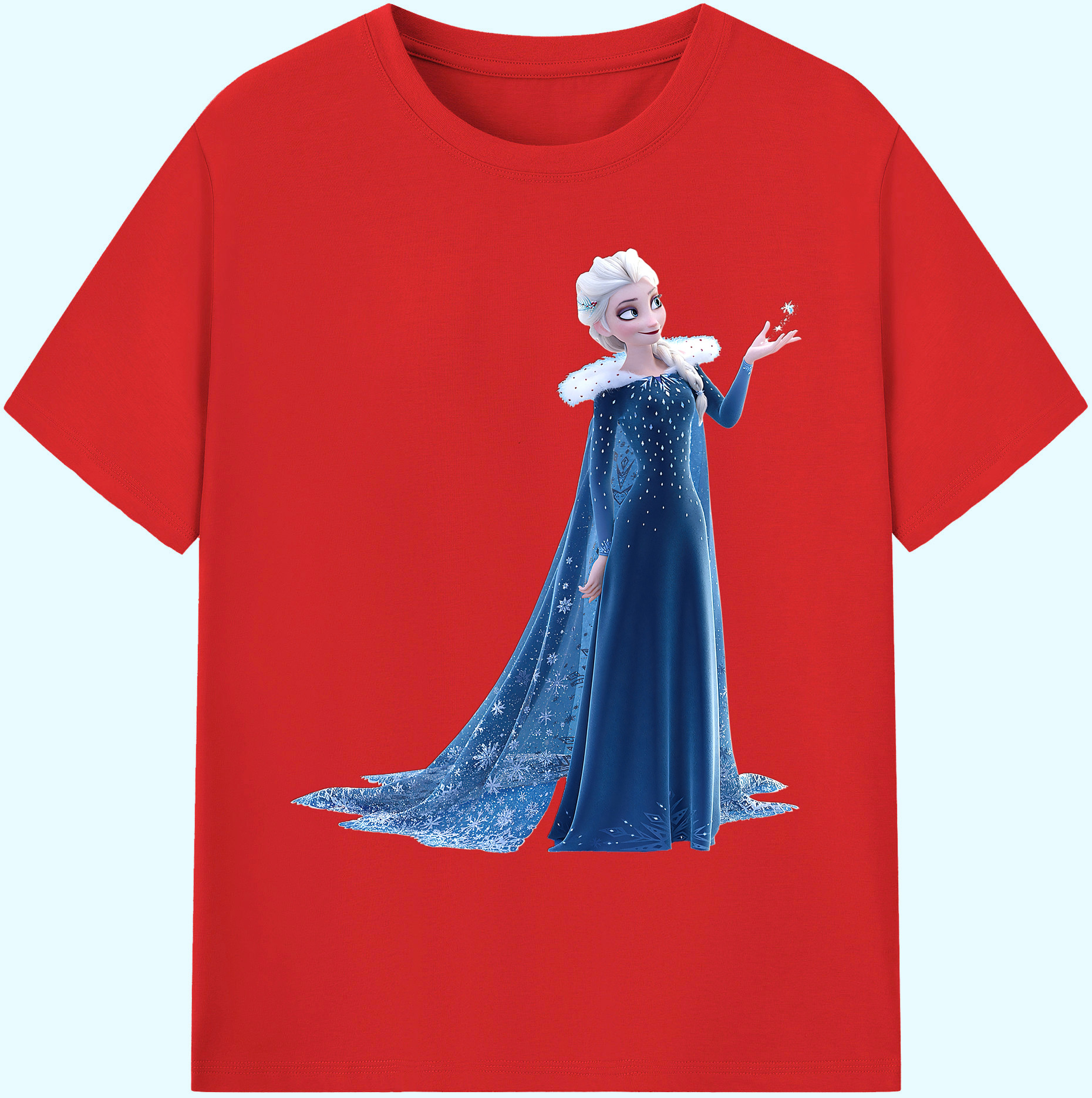 （画像用） アナと雪の女王 アンナ エルサ Frozen Anna Elsa 綿100％ メンズ半袖Tシャツ｜肌触りやわらか＆通気性