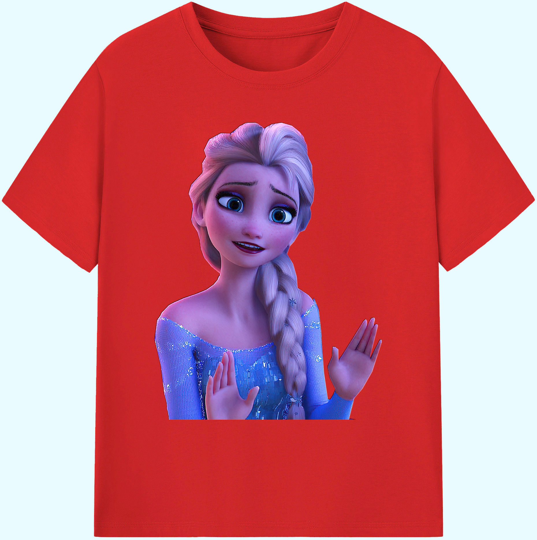 （画像用） アナと雪の女王 アンナ エルサ Frozen Anna Elsa 綿100％ メンズ半袖Tシャツ｜肌触りやわらか＆通気性