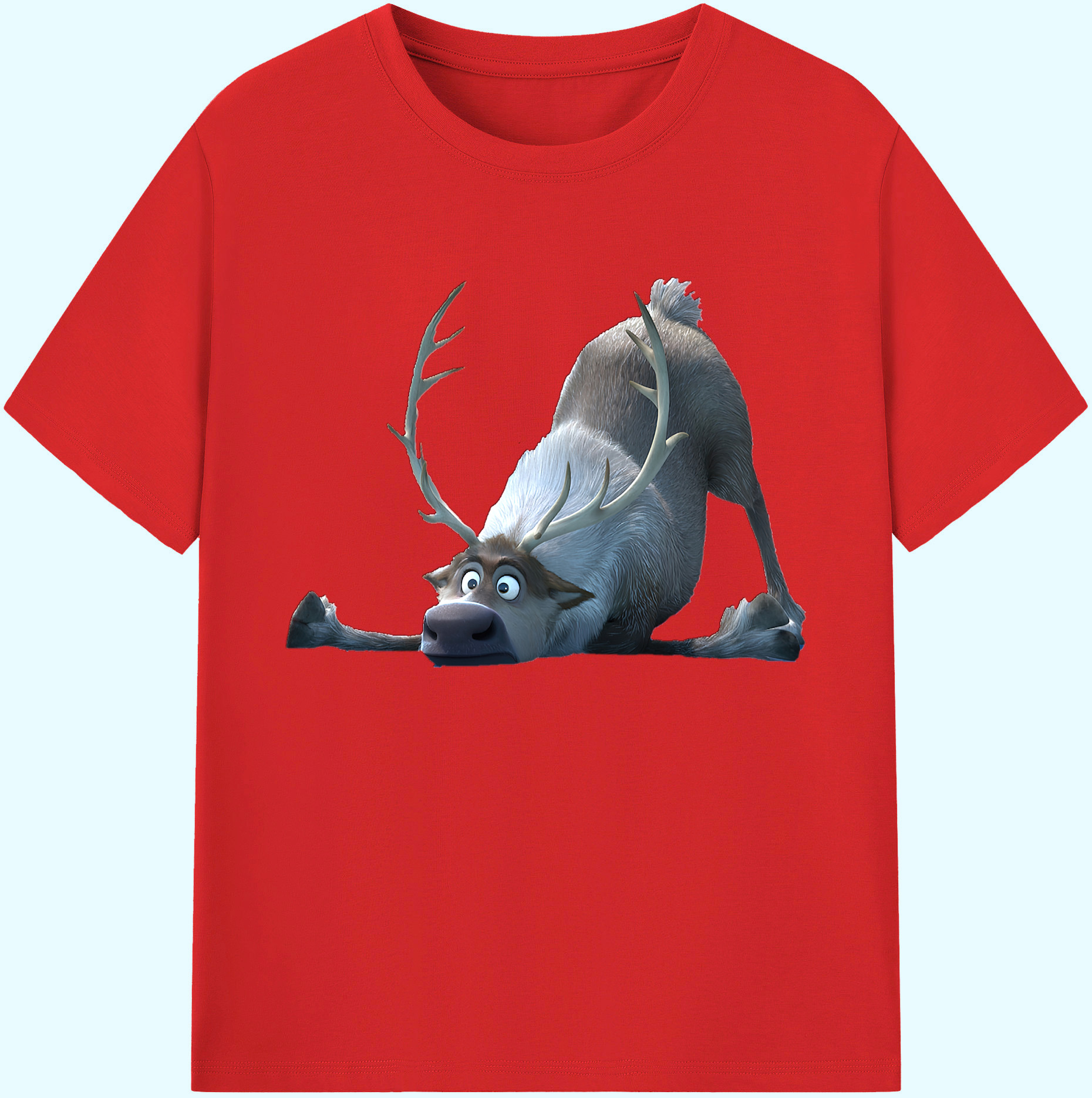 （画像用） アナと雪の女王 アンナ エルサ Frozen Anna Elsa 綿100％ メンズ半袖Tシャツ｜肌触りやわらか＆通気性