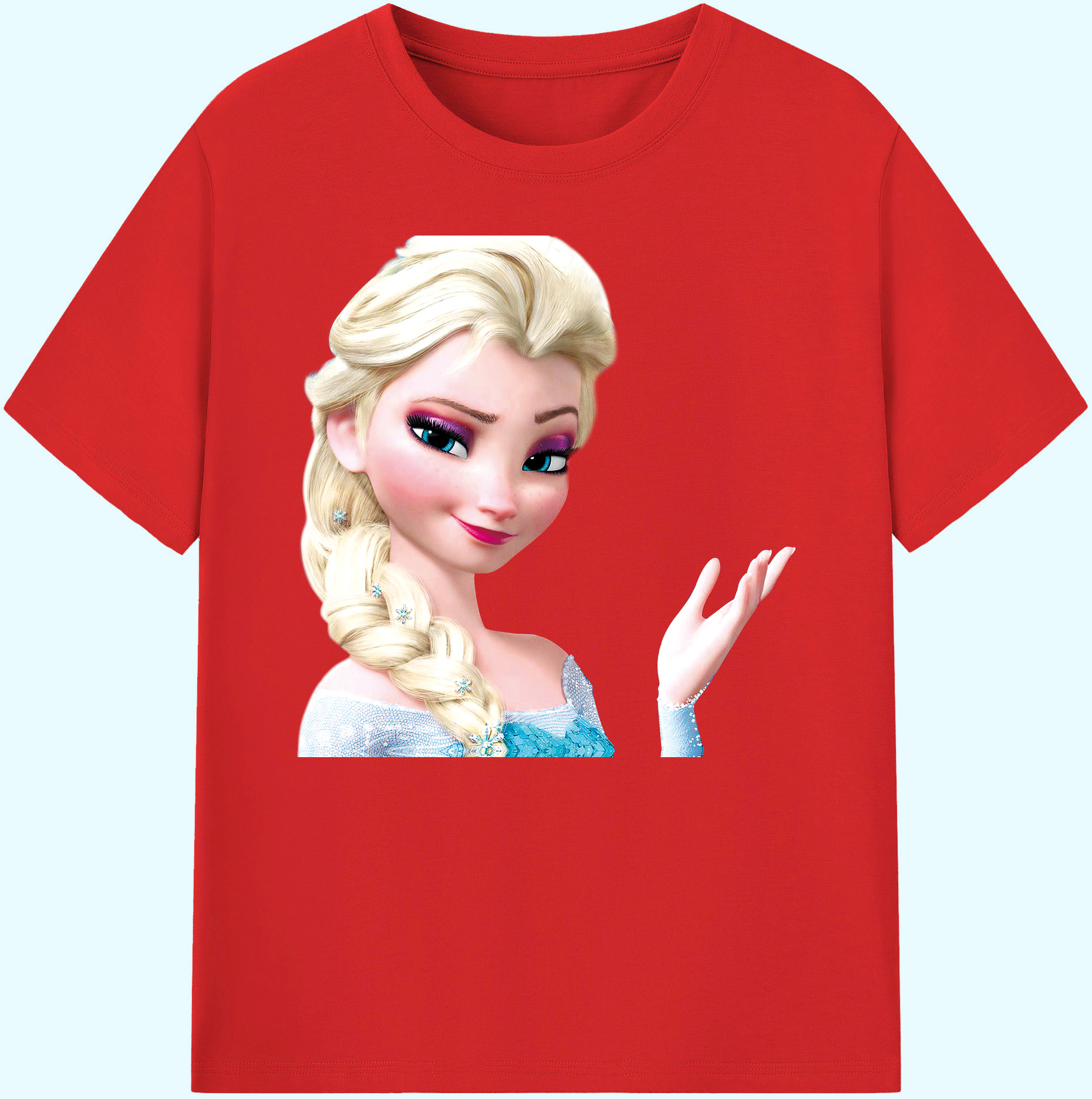 （画像用） アナと雪の女王 アンナ エルサ Frozen Anna Elsa 綿100％ メンズ半袖Tシャツ｜肌触りやわらか＆通気性