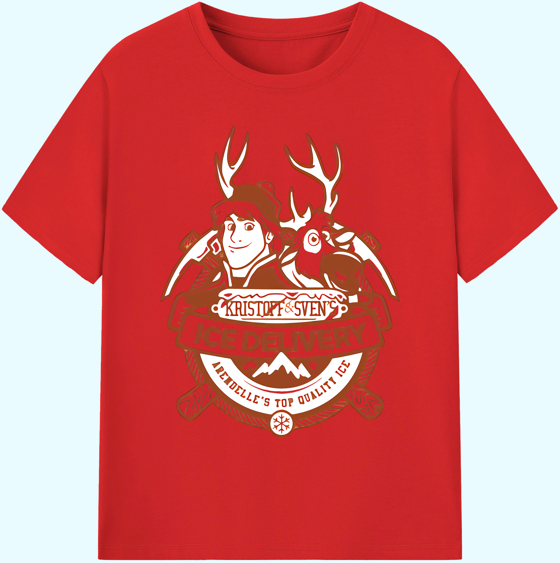 （画像用） アナと雪の女王 アンナ エルサ Frozen Anna Elsa 綿100％ メンズ半袖Tシャツ｜肌触りやわらか＆通気性