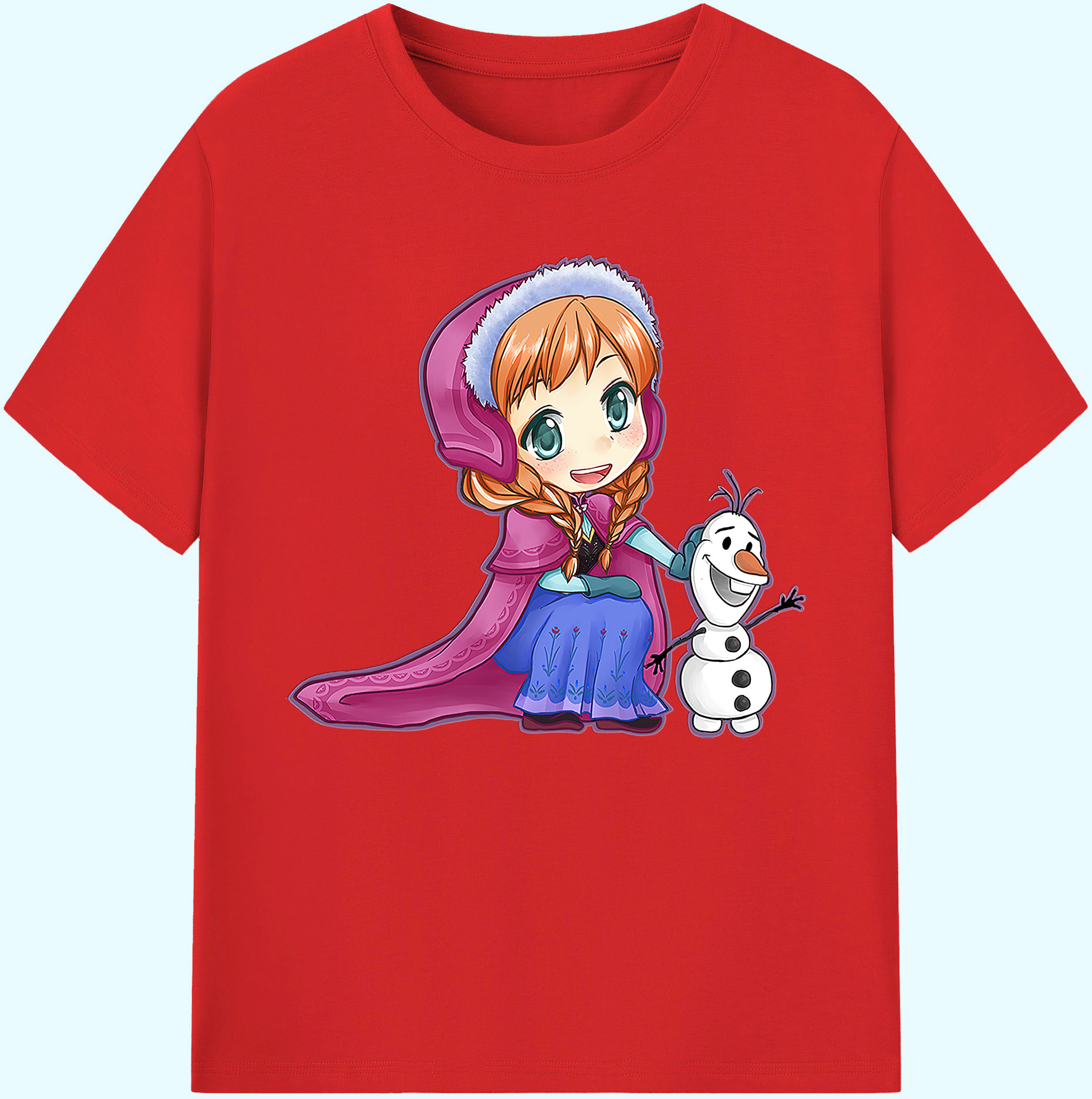 （画像用） アナと雪の女王 アンナ エルサ Frozen Anna Elsa 綿100％ メンズ半袖Tシャツ｜肌触りやわらか＆通気性