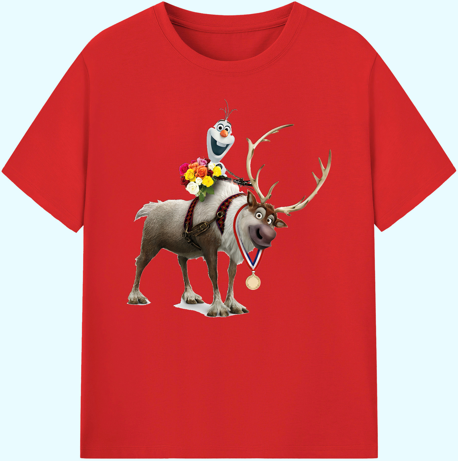 （画像用） アナと雪の女王 アンナ エルサ Frozen Anna Elsa 綿100％ メンズ半袖Tシャツ｜肌触りやわらか＆通気性