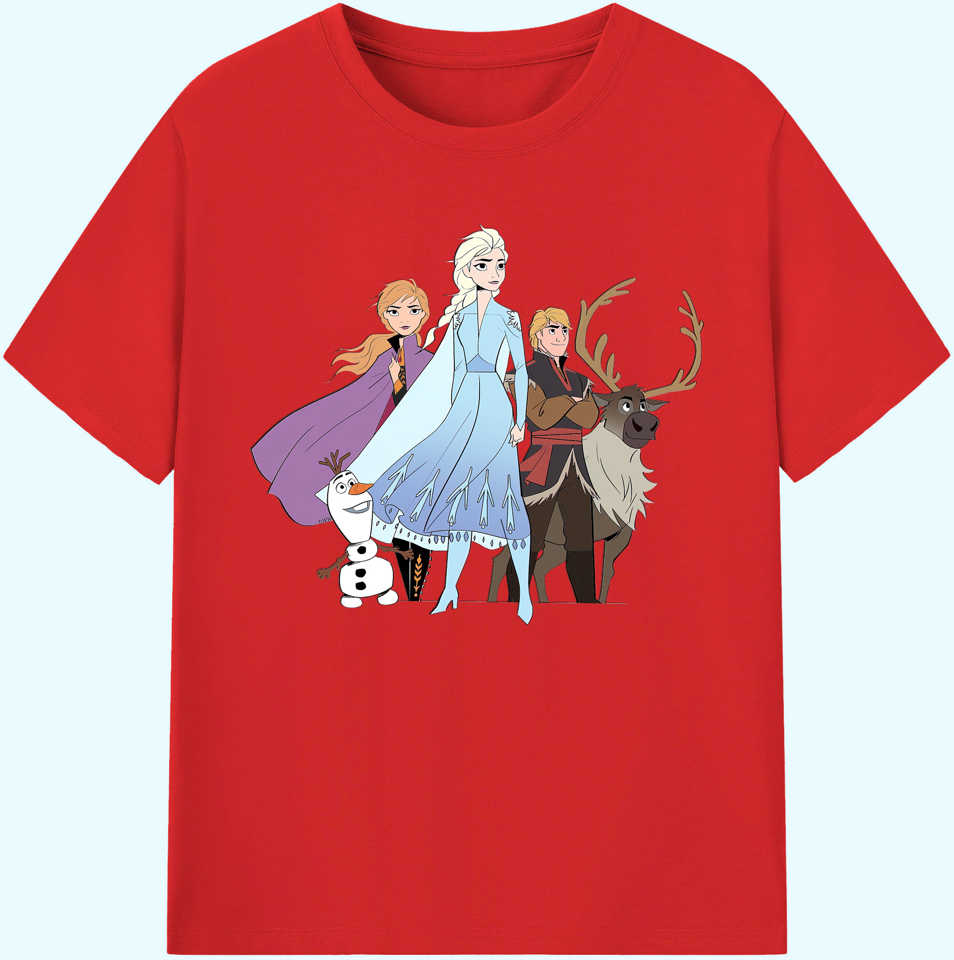 （画像用） アナと雪の女王 アンナ エルサ Frozen Anna Elsa 綿100％ メンズ半袖Tシャツ｜肌触りやわらか＆通気性