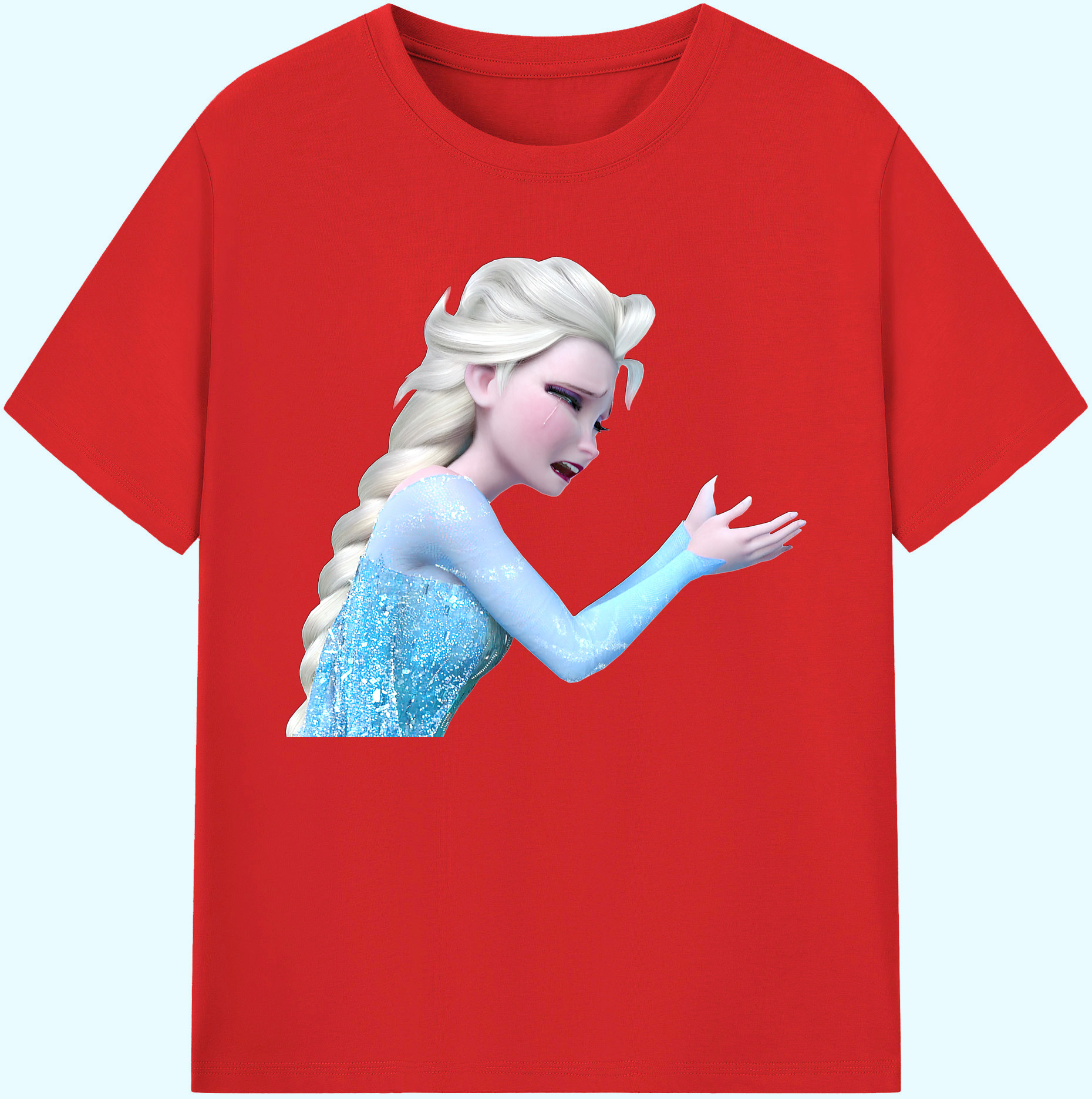 （画像用） アナと雪の女王 アンナ エルサ Frozen Anna Elsa 綿100％ メンズ半袖Tシャツ｜肌触りやわらか＆通気性