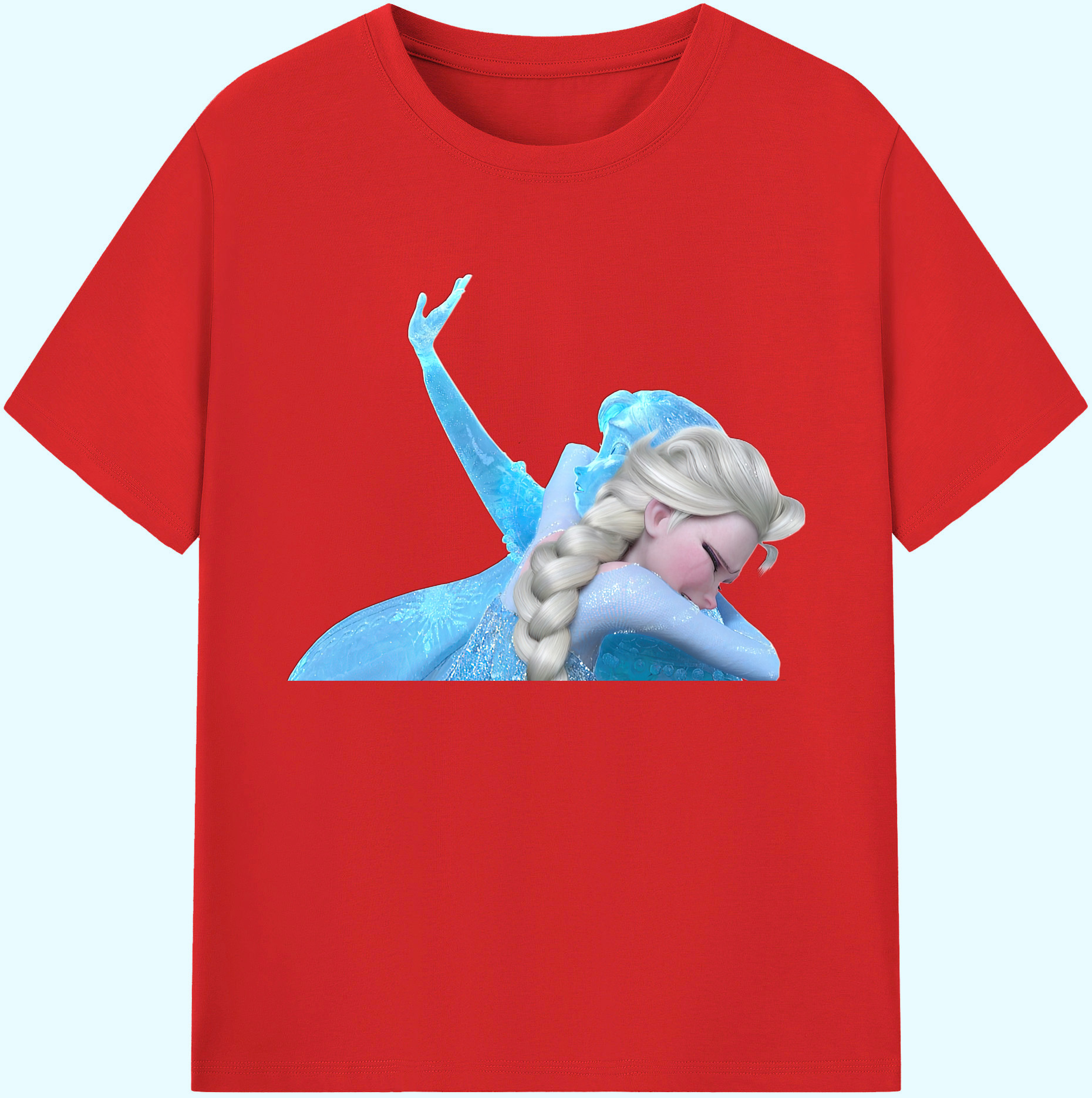 （画像用） アナと雪の女王 アンナ エルサ Frozen Anna Elsa 綿100％ メンズ半袖Tシャツ｜肌触りやわらか＆通気性