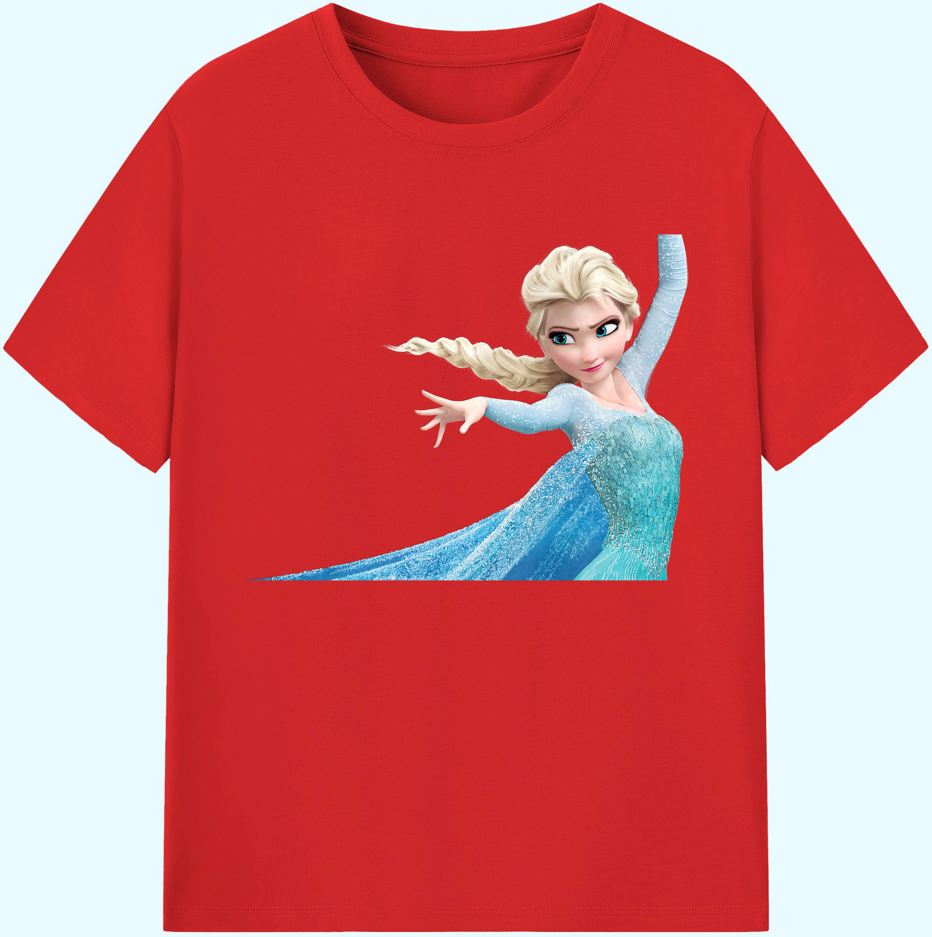 （画像用） アナと雪の女王 アンナ エルサ Frozen Anna Elsa 綿100％ メンズ半袖Tシャツ｜肌触りやわらか＆通気性