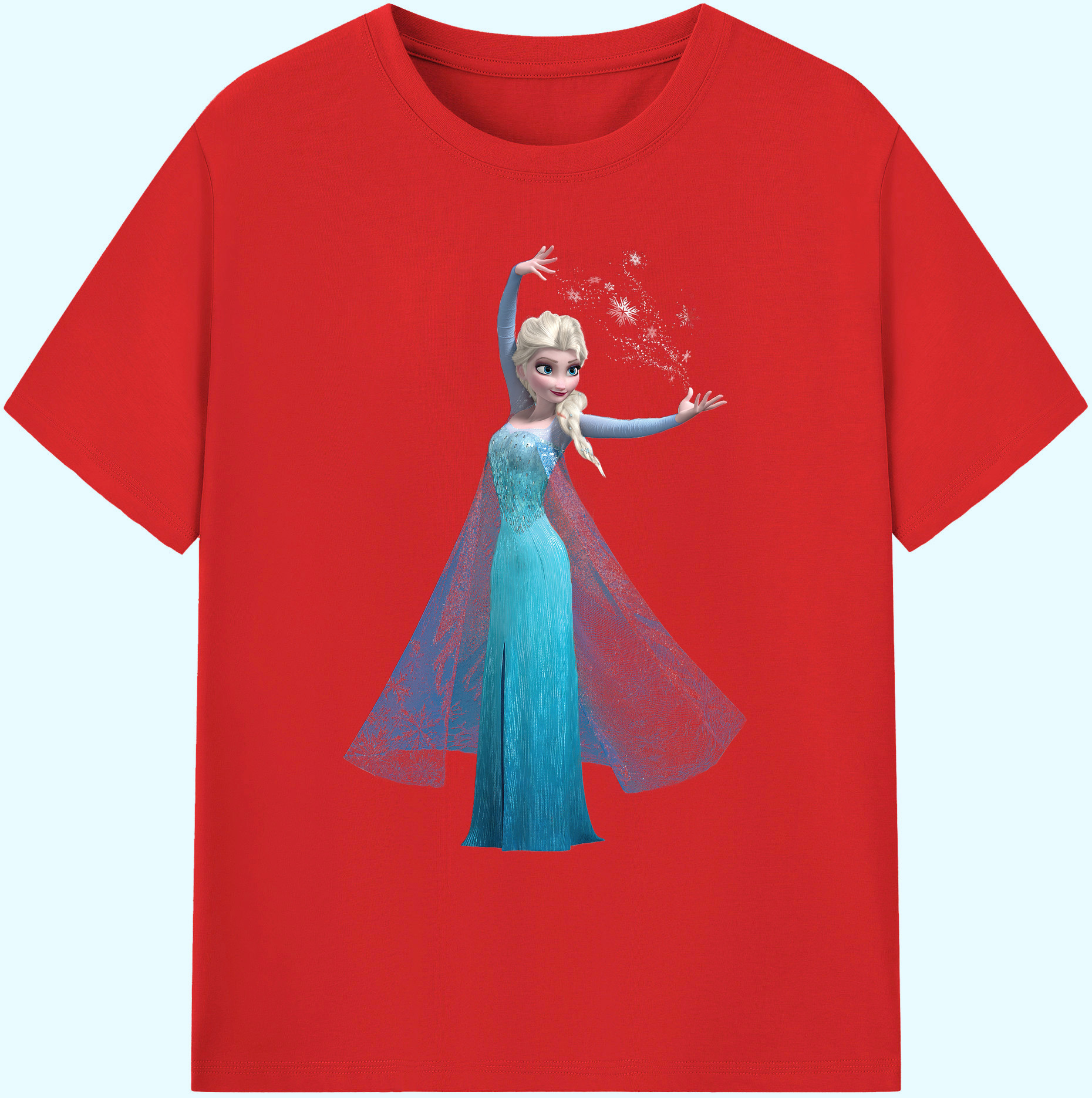 （画像用） アナと雪の女王 アンナ エルサ Frozen Anna Elsa 綿100％ メンズ半袖Tシャツ｜肌触りやわらか＆通気性