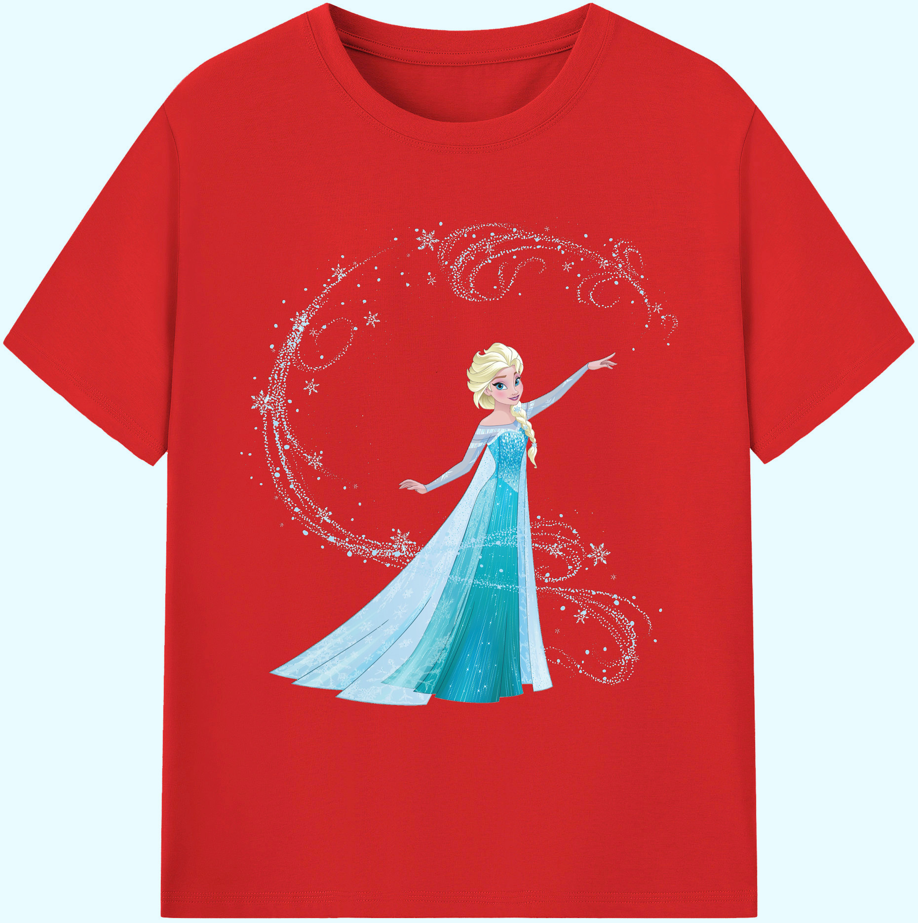 （画像用） アナと雪の女王 アンナ エルサ Frozen Anna Elsa 綿100％ メンズ半袖Tシャツ｜肌触りやわらか＆通気性