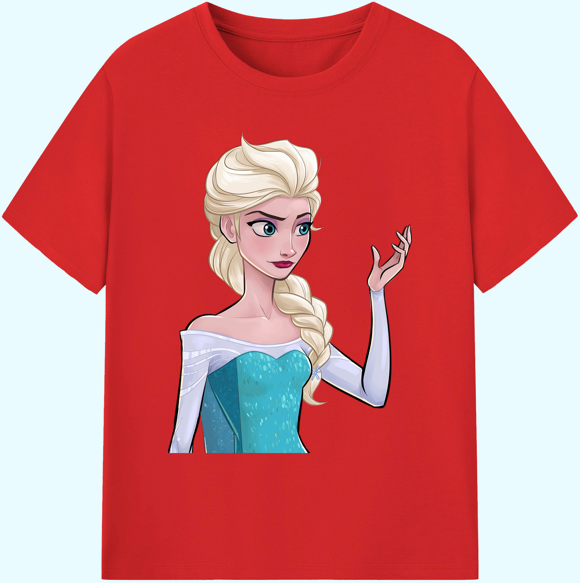 （画像用） アナと雪の女王 アンナ エルサ Frozen Anna Elsa 綿100％ メンズ半袖Tシャツ｜肌触りやわらか＆通気性