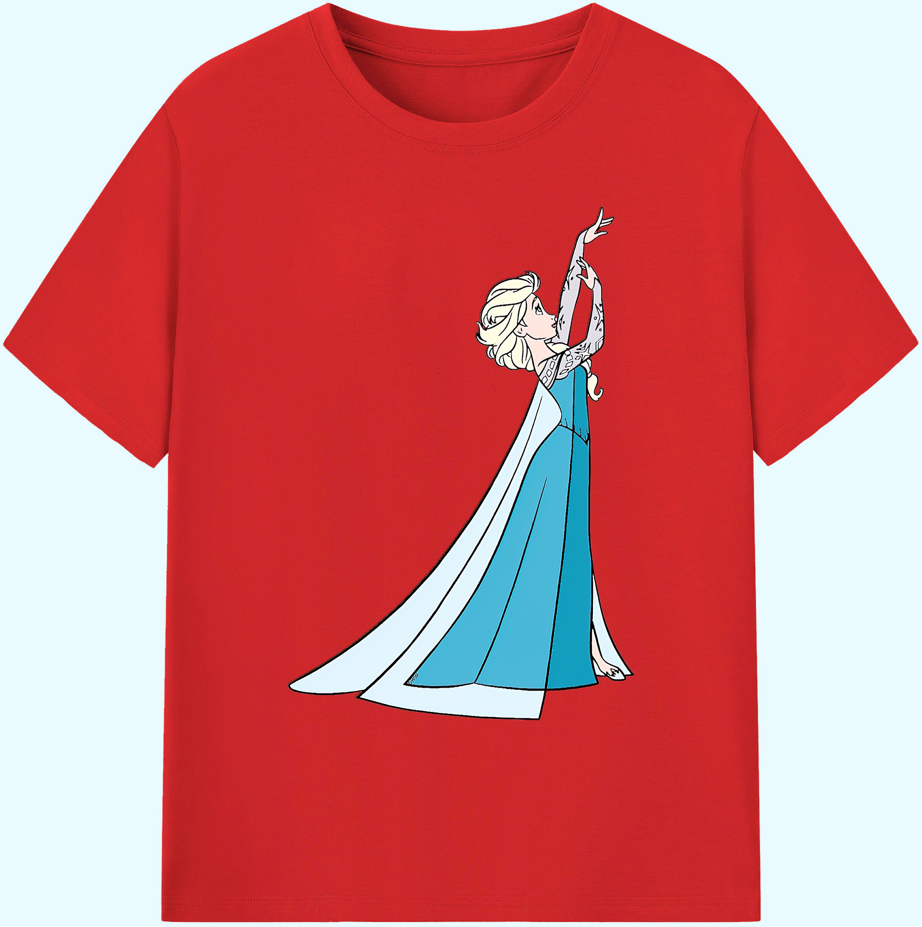（画像用） アナと雪の女王 アンナ エルサ Frozen Anna Elsa 綿100％ メンズ半袖Tシャツ｜肌触りやわらか＆通気性