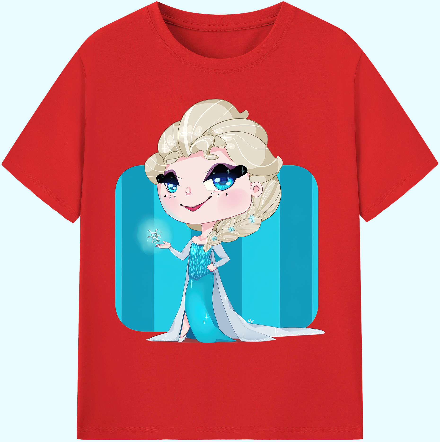 （画像用） アナと雪の女王 アンナ エルサ Frozen Anna Elsa 綿100％ メンズ半袖Tシャツ｜肌触りやわらか＆通気性