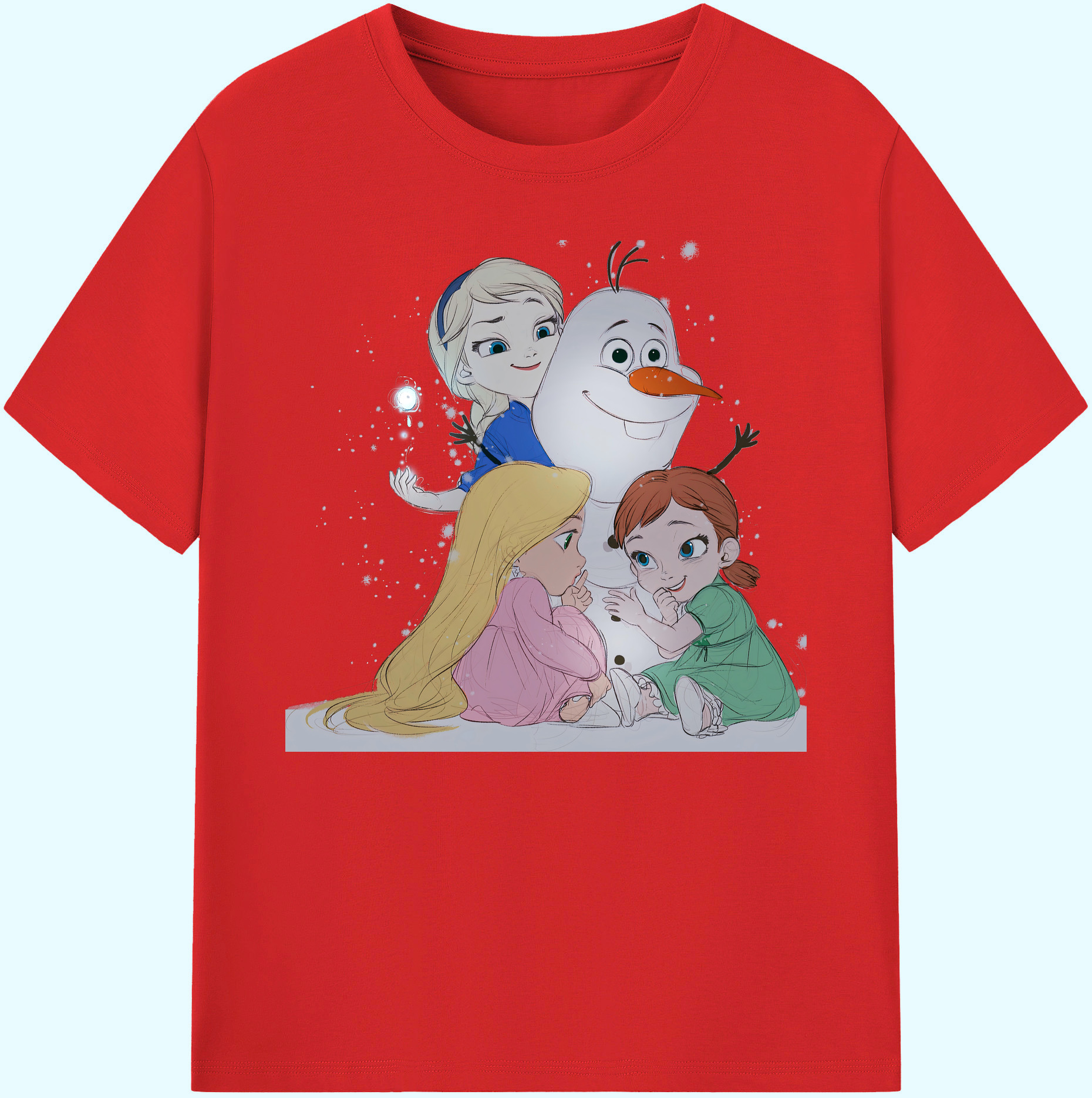 （画像用） アナと雪の女王 アンナ エルサ Frozen Anna Elsa 綿100％ メンズ半袖Tシャツ｜肌触りやわらか＆通気性
