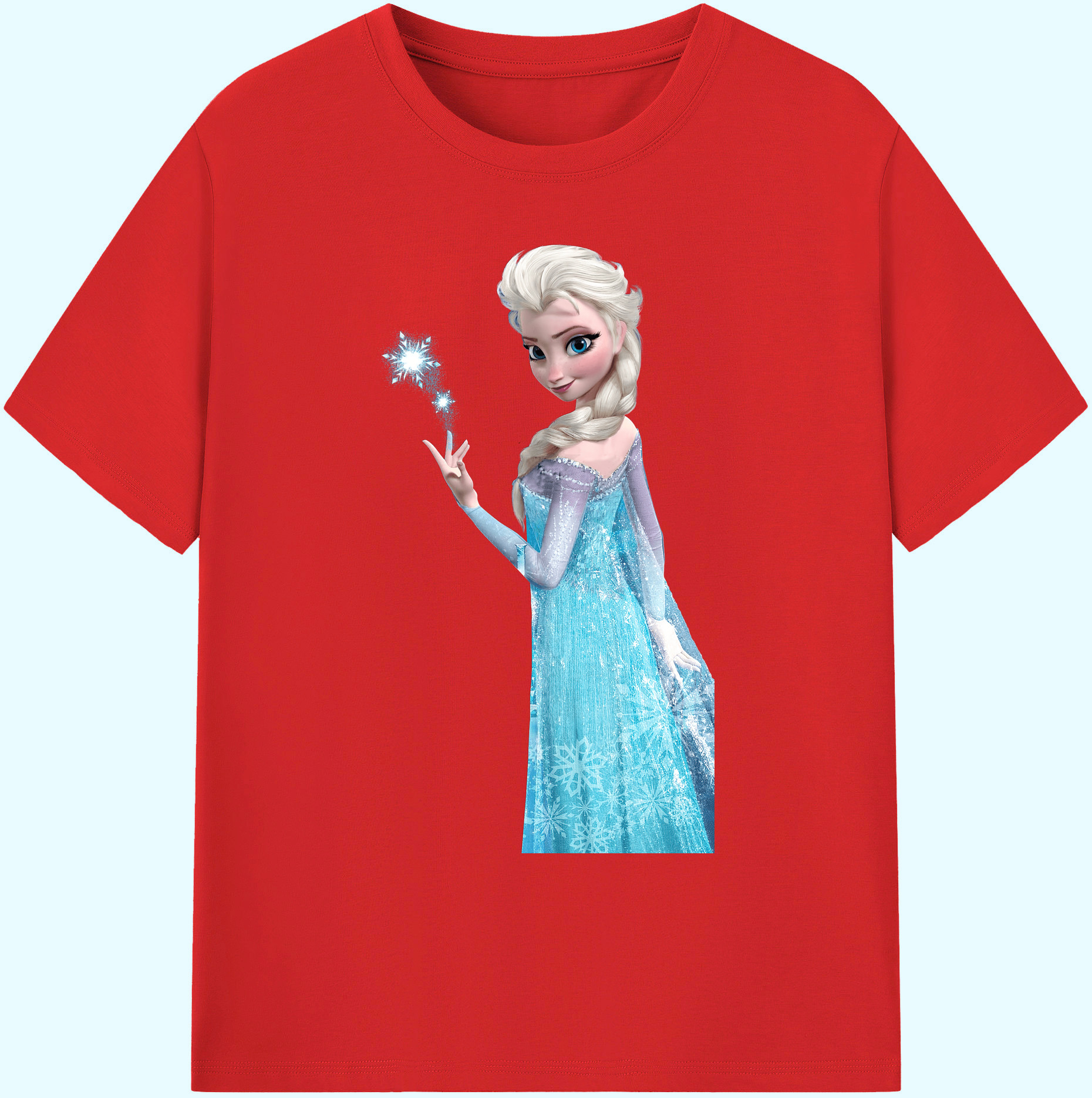 （画像用） アナと雪の女王 アンナ エルサ Frozen Anna Elsa 綿100％ メンズ半袖Tシャツ｜肌触りやわらか＆通気性
