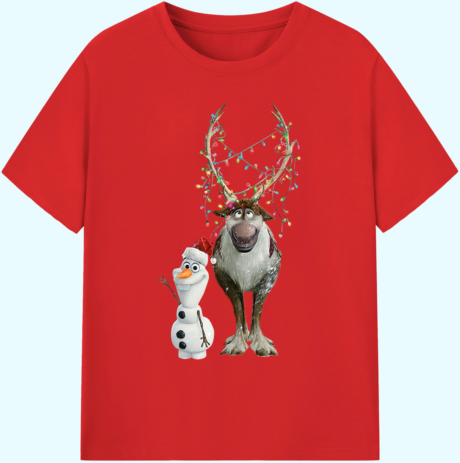 （画像用） アナと雪の女王 アンナ エルサ Frozen Anna Elsa 綿100％ メンズ半袖Tシャツ｜肌触りやわらか＆通気性