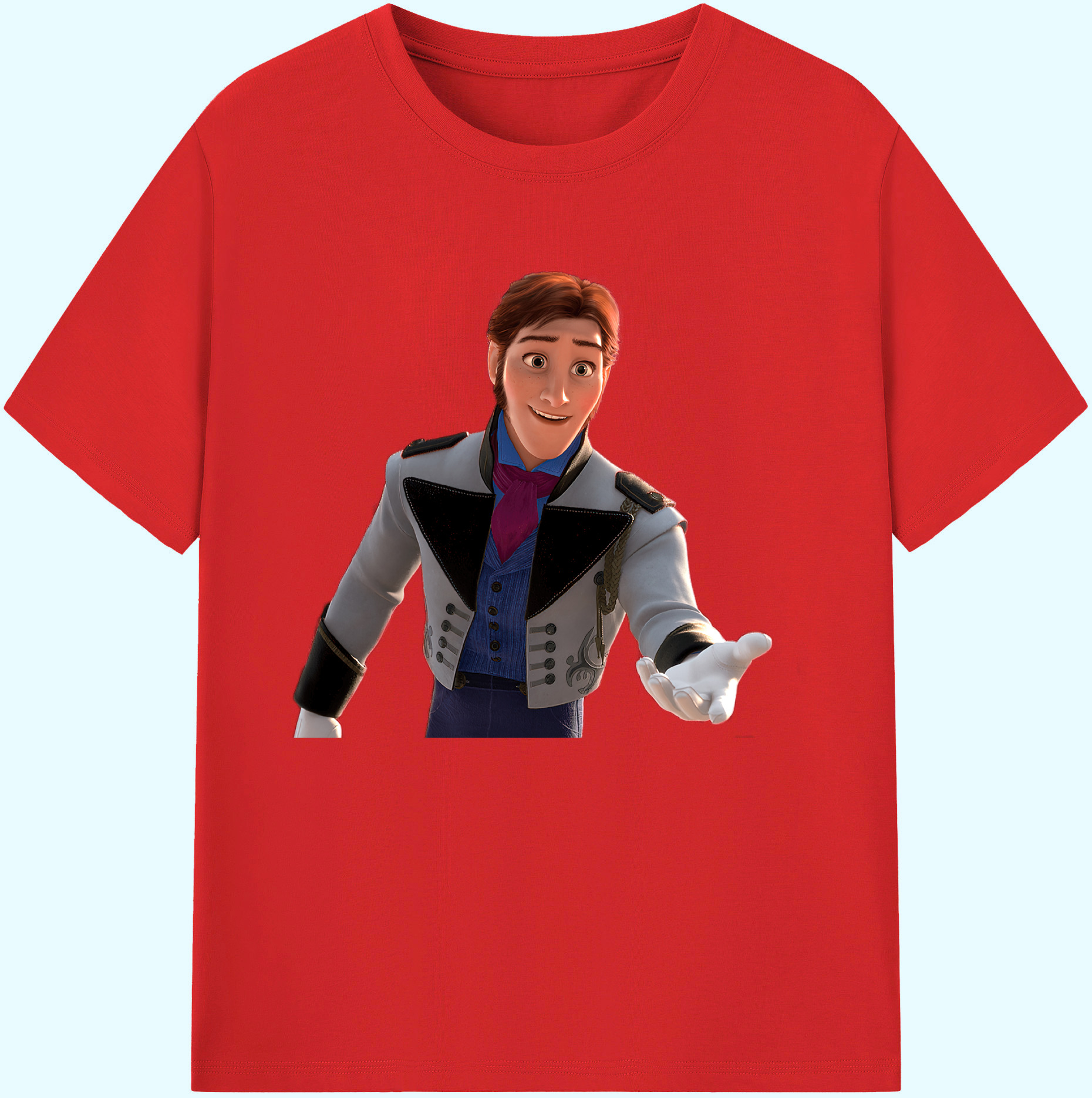 （画像用） アナと雪の女王 アンナ エルサ Frozen Anna Elsa 綿100％ メンズ半袖Tシャツ｜肌触りやわらか＆通気性