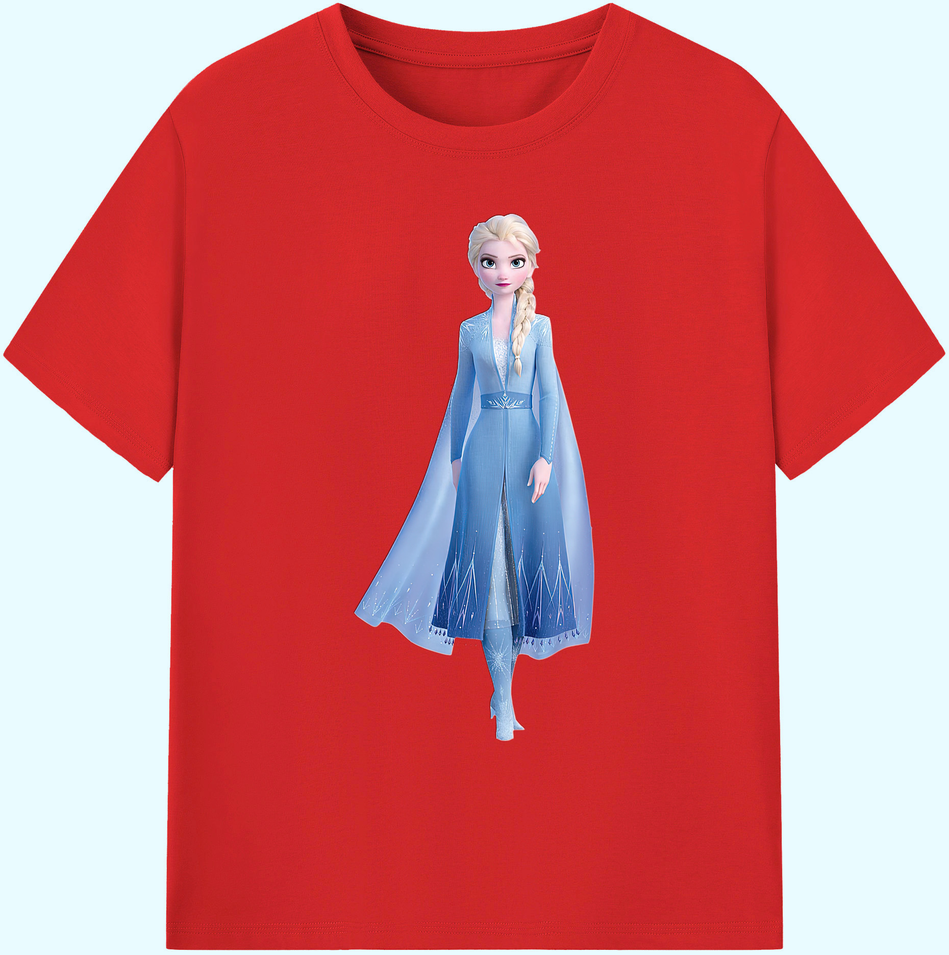 （画像用） アナと雪の女王 アンナ エルサ Frozen Anna Elsa 綿100％ メンズ半袖Tシャツ｜肌触りやわらか＆通気性