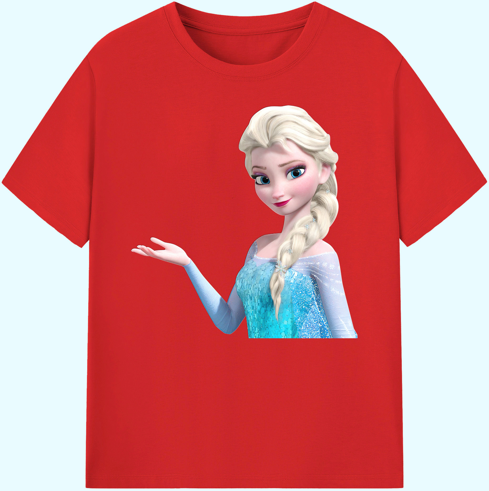 （画像用） アナと雪の女王 アンナ エルサ Frozen Anna Elsa 綿100％ メンズ半袖Tシャツ｜肌触りやわらか＆通気性