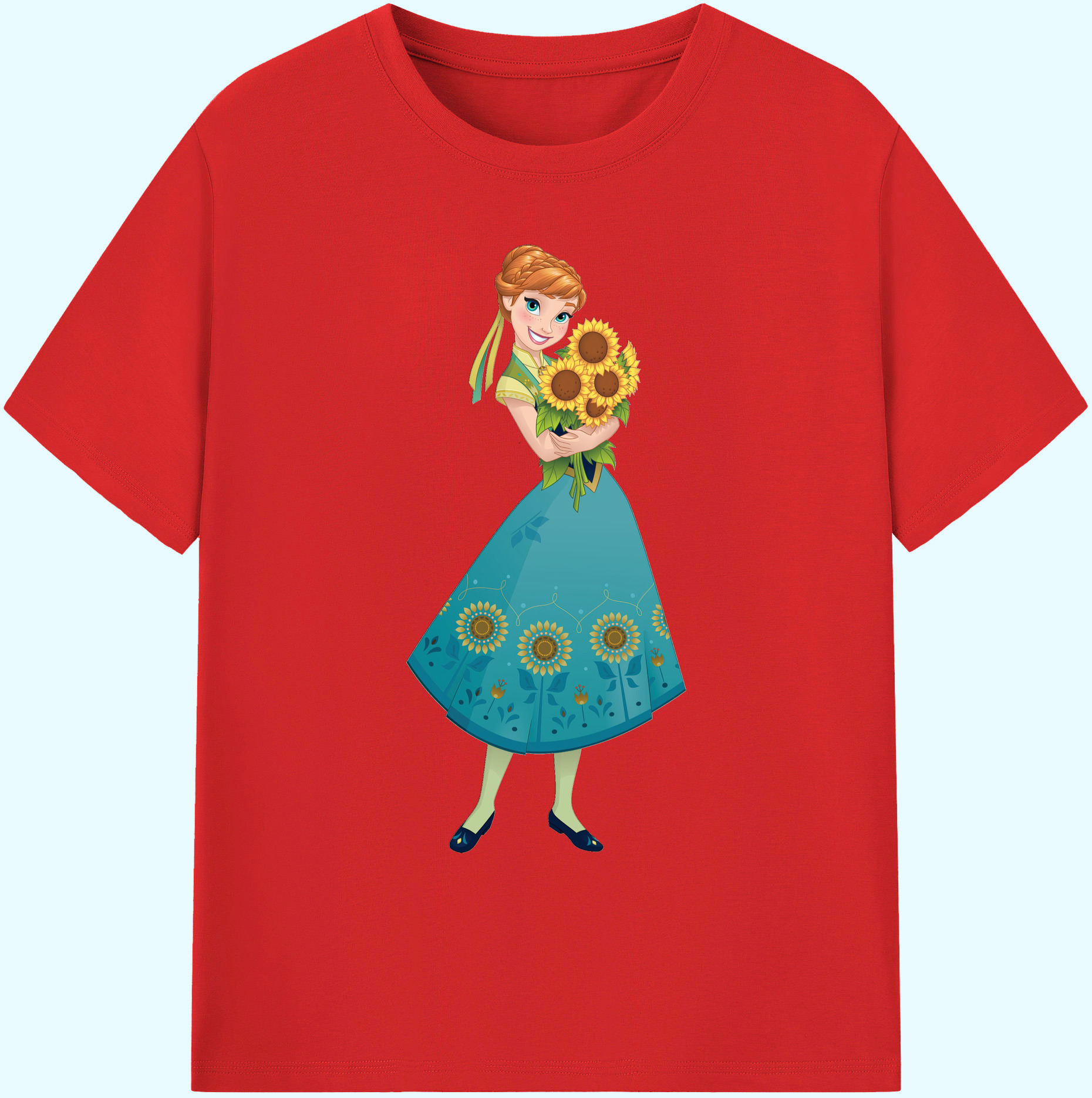 （画像用） アナと雪の女王 アンナ エルサ Frozen Anna Elsa 綿100％ メンズ半袖Tシャツ｜肌触りやわらか＆通気性