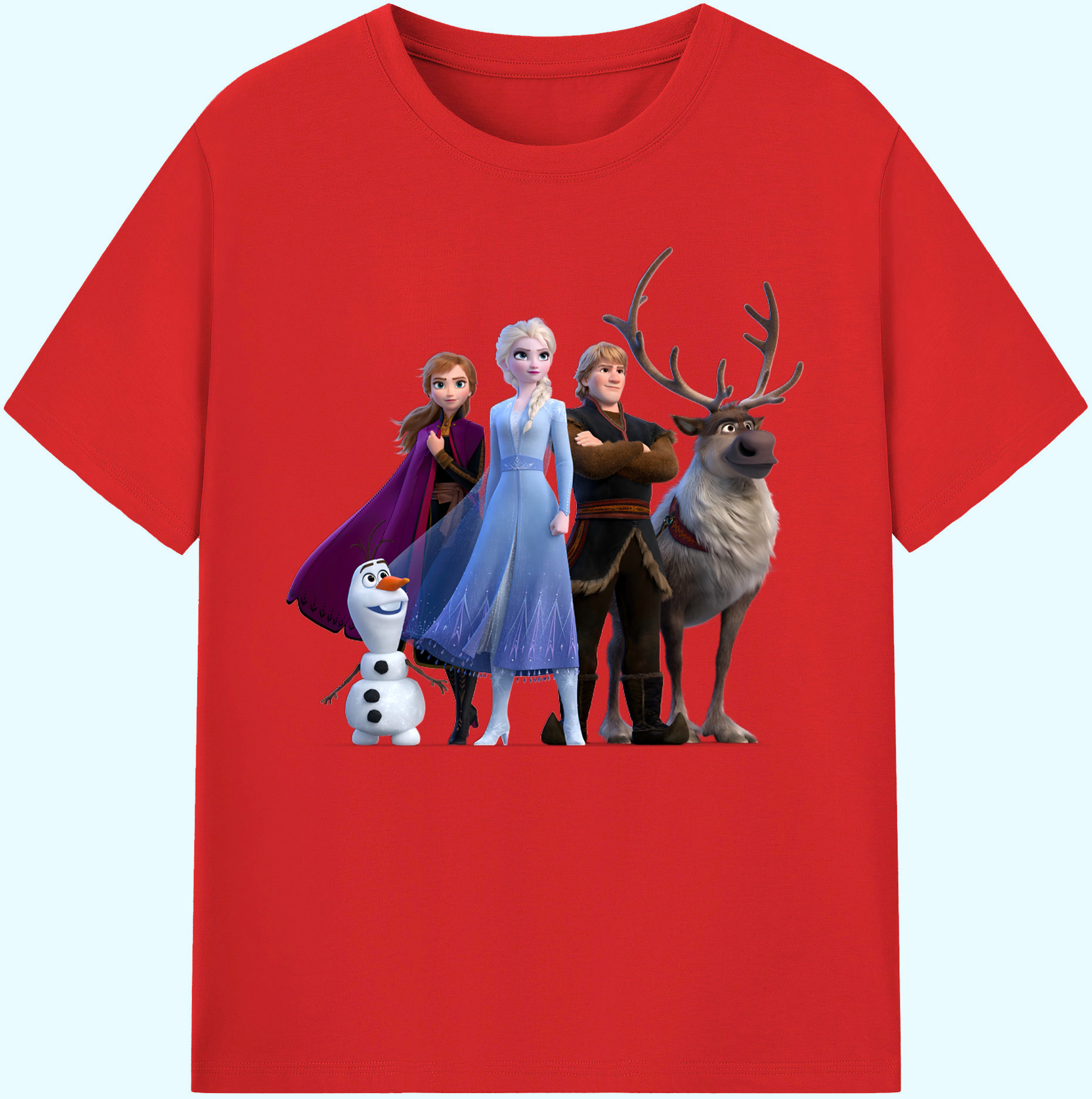 （画像用） アナと雪の女王 アンナ エルサ Frozen Anna Elsa 綿100％ メンズ半袖Tシャツ｜肌触りやわらか＆通気性