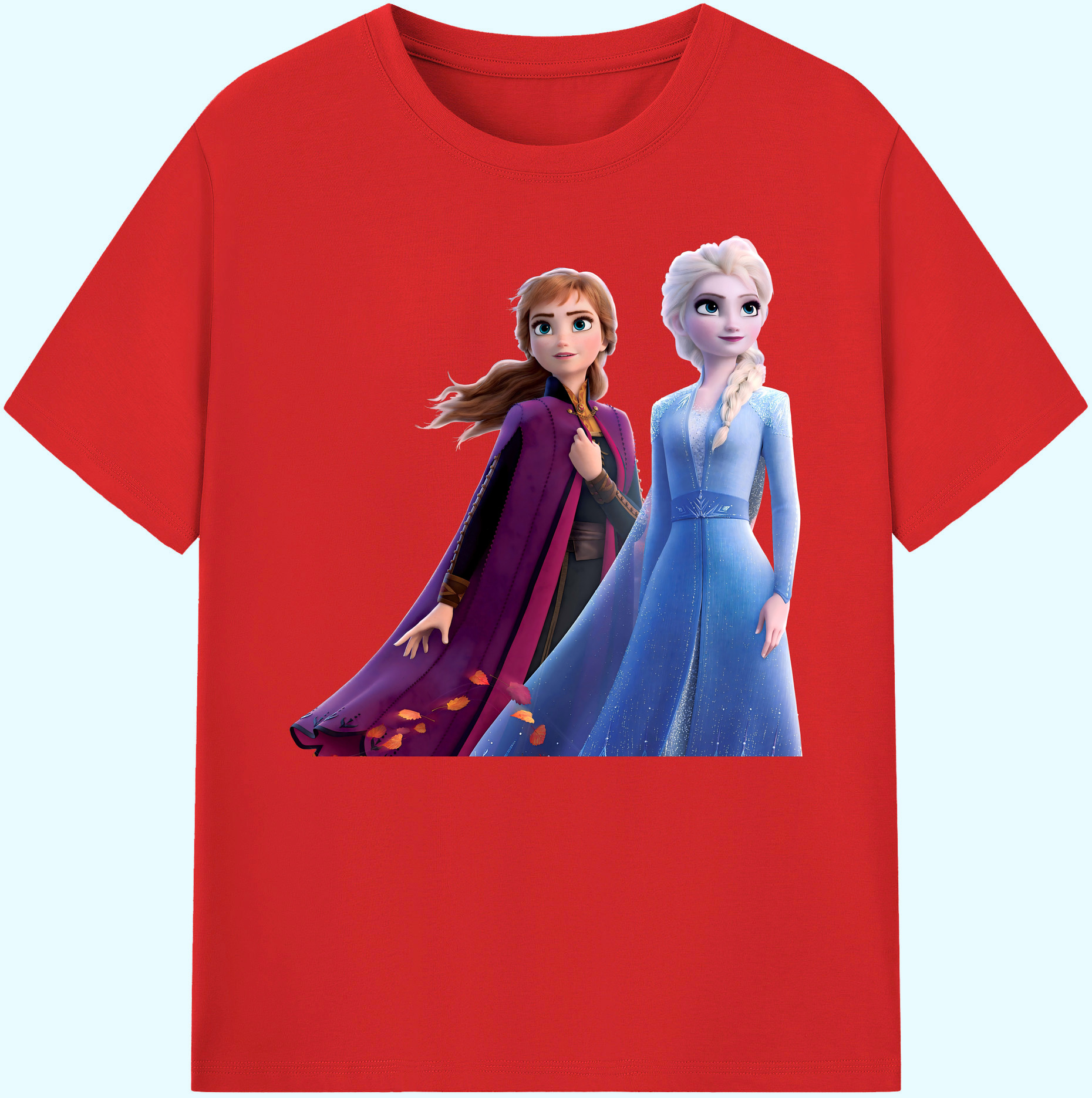 （画像用） アナと雪の女王 アンナ エルサ Frozen Anna Elsa 綿100％ メンズ半袖Tシャツ｜肌触りやわらか＆通気性