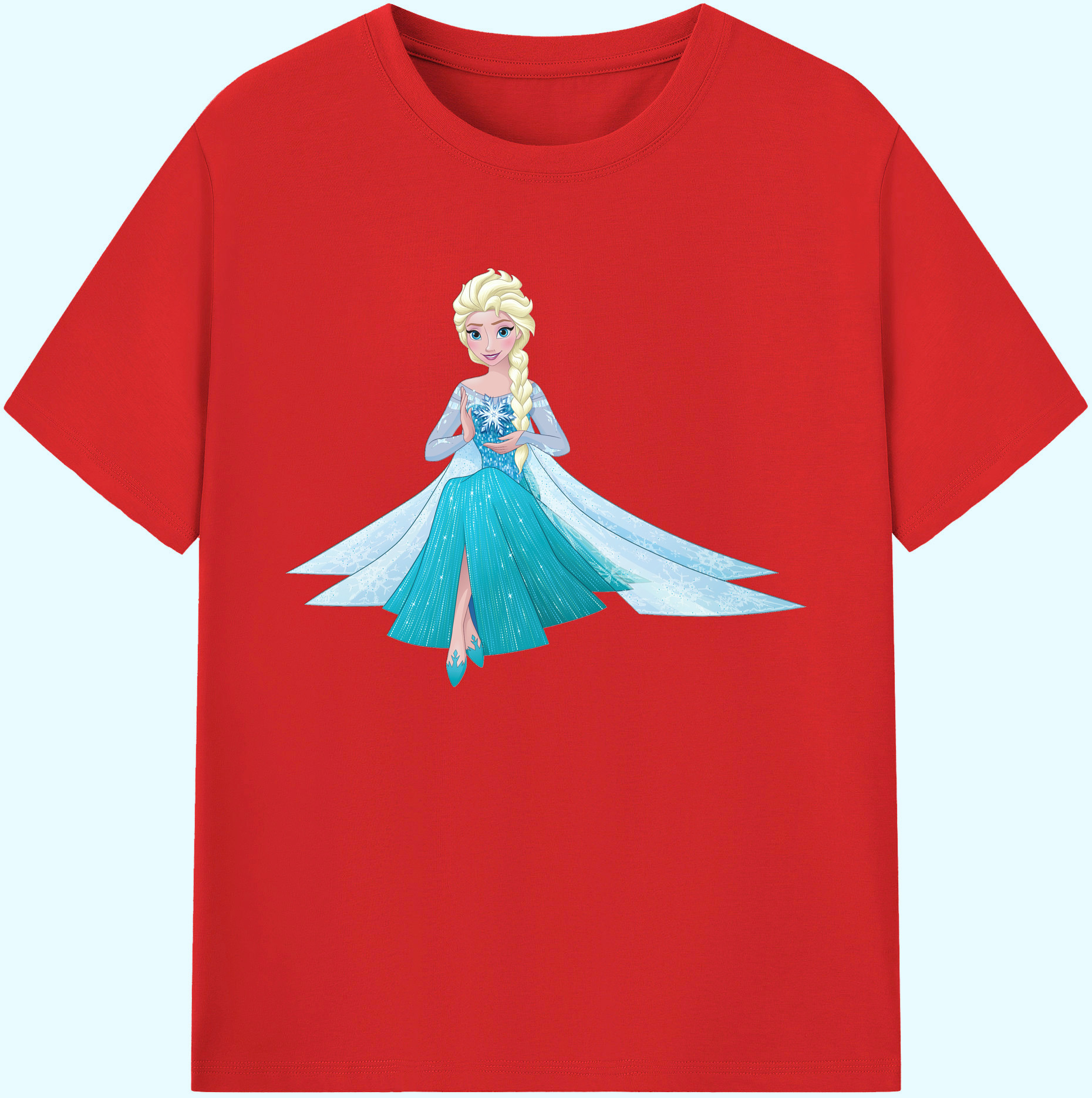 （画像用） アナと雪の女王 アンナ エルサ Frozen Anna Elsa 綿100％ メンズ半袖Tシャツ｜肌触りやわらか＆通気性