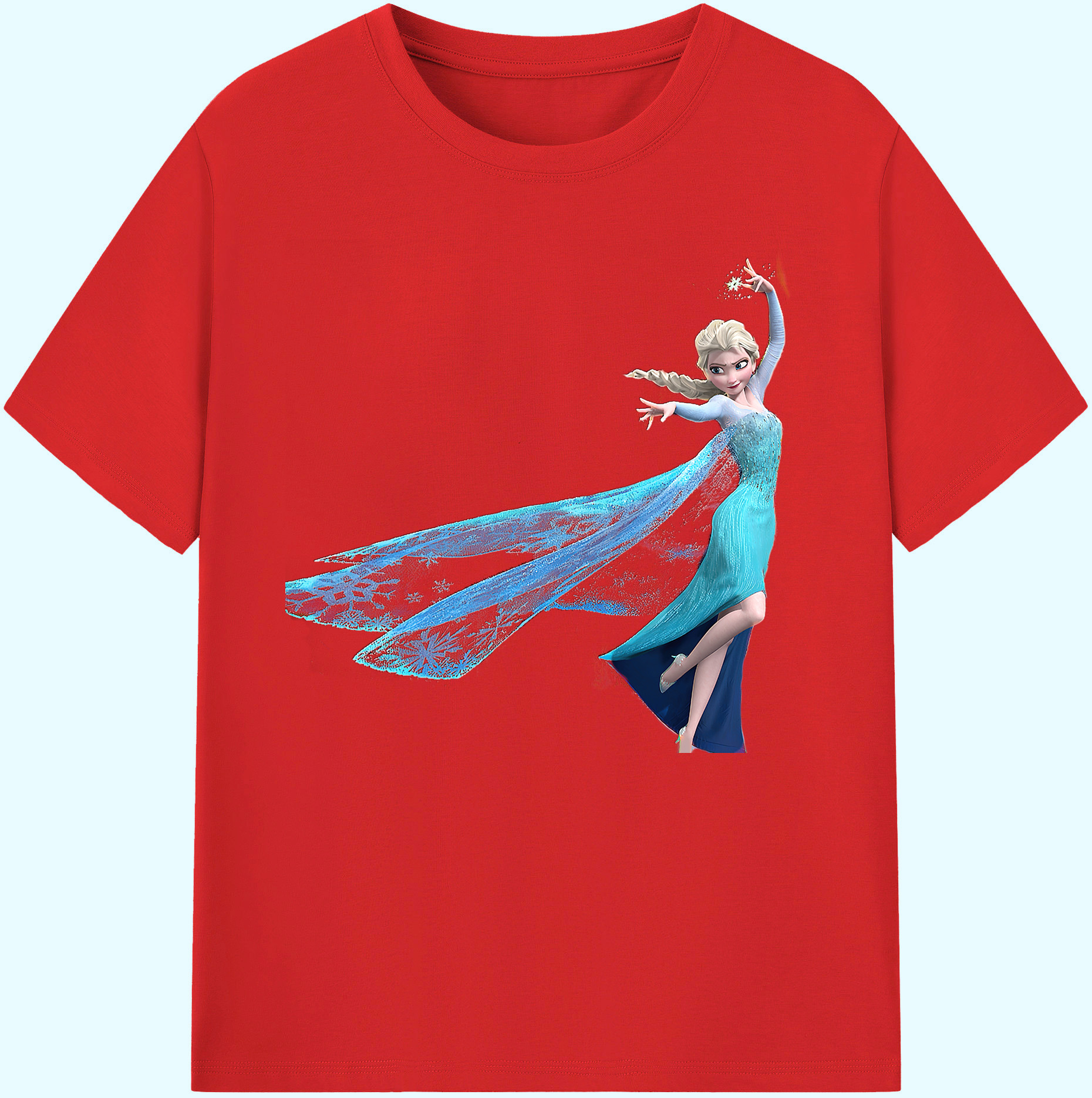 （画像用） アナと雪の女王 アンナ エルサ Frozen Anna Elsa 綿100％ メンズ半袖Tシャツ｜肌触りやわらか＆通気性