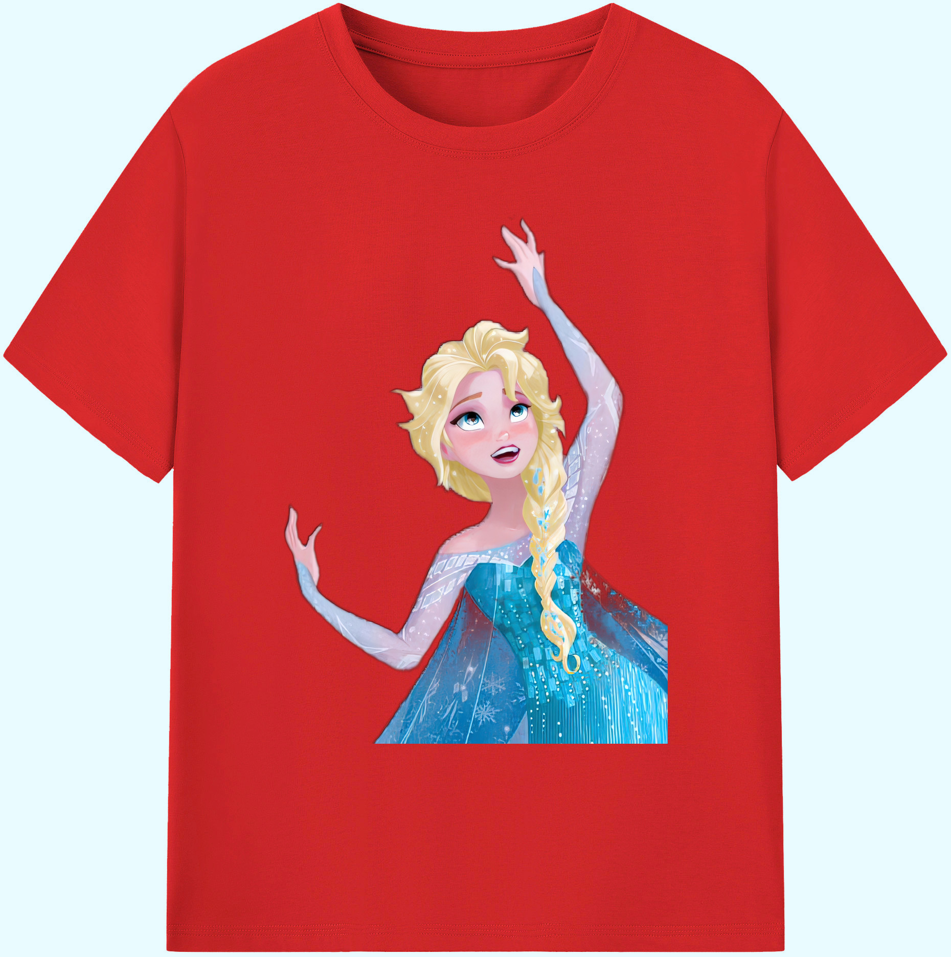 （画像用） アナと雪の女王 アンナ エルサ Frozen Anna Elsa 綿100％ メンズ半袖Tシャツ｜肌触りやわらか＆通気性