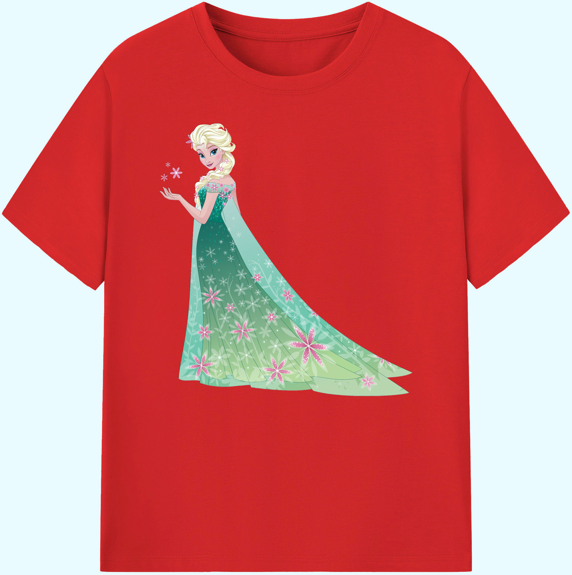 （画像用） アナと雪の女王 アンナ エルサ Frozen Anna Elsa 綿100％ メンズ半袖Tシャツ｜肌触りやわらか＆通気性