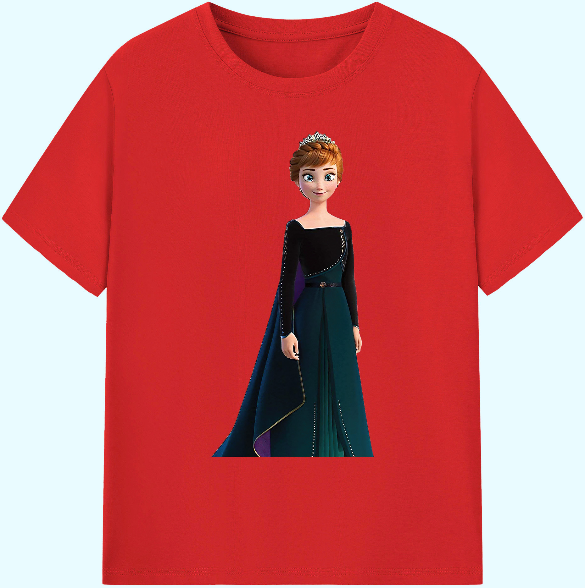 （画像用） アナと雪の女王 アンナ エルサ Frozen Anna Elsa 綿100％ メンズ半袖Tシャツ｜肌触りやわらか＆通気性