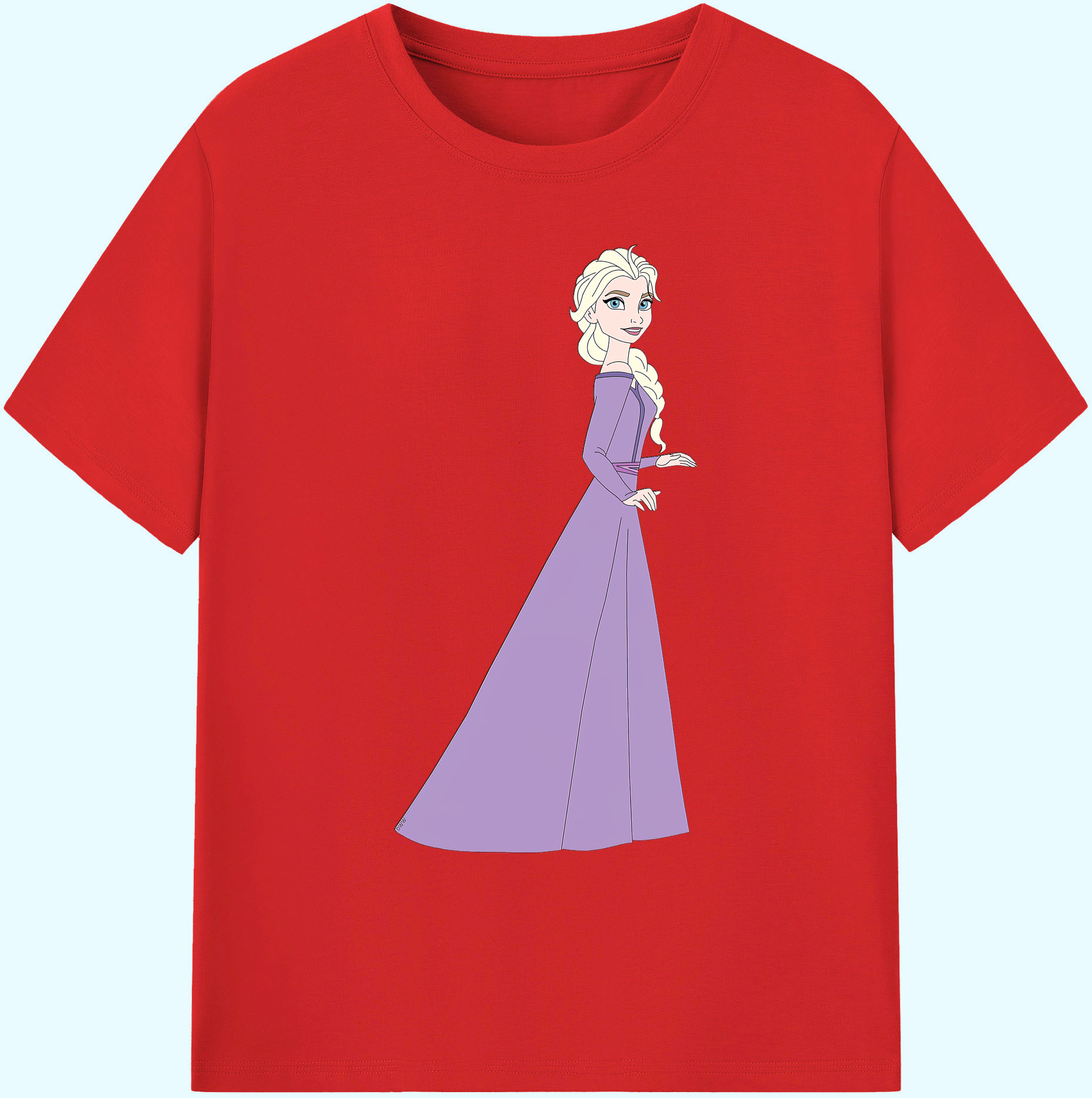 （画像用） アナと雪の女王 アンナ エルサ Frozen Anna Elsa 綿100％ メンズ半袖Tシャツ｜肌触りやわらか＆通気性