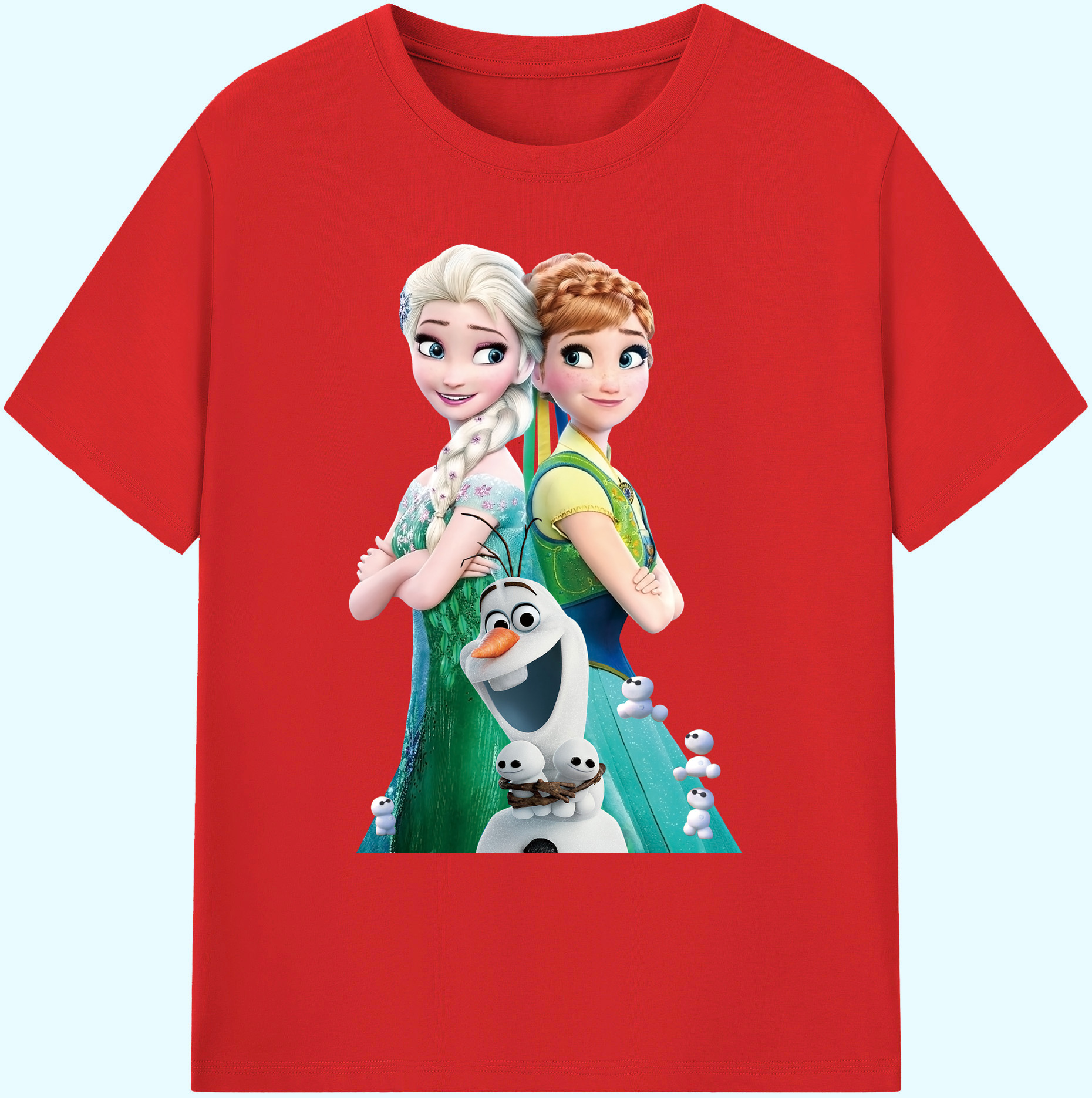 （画像用） アナと雪の女王 アンナ エルサ Frozen Anna Elsa 綿100％ メンズ半袖Tシャツ｜肌触りやわらか＆通気性