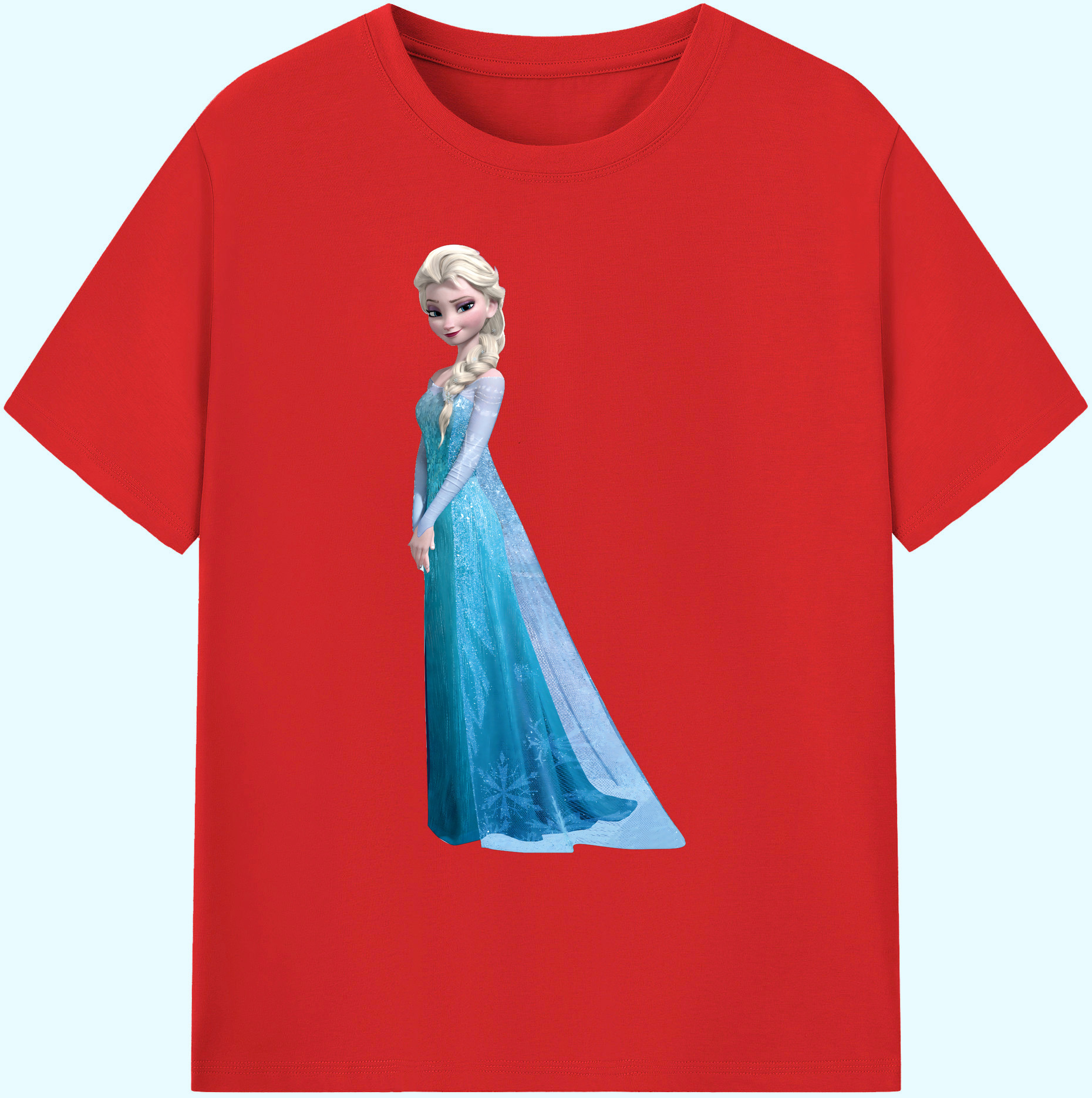 （画像用） アナと雪の女王 アンナ エルサ Frozen Anna Elsa 綿100％ メンズ半袖Tシャツ｜肌触りやわらか＆通気性