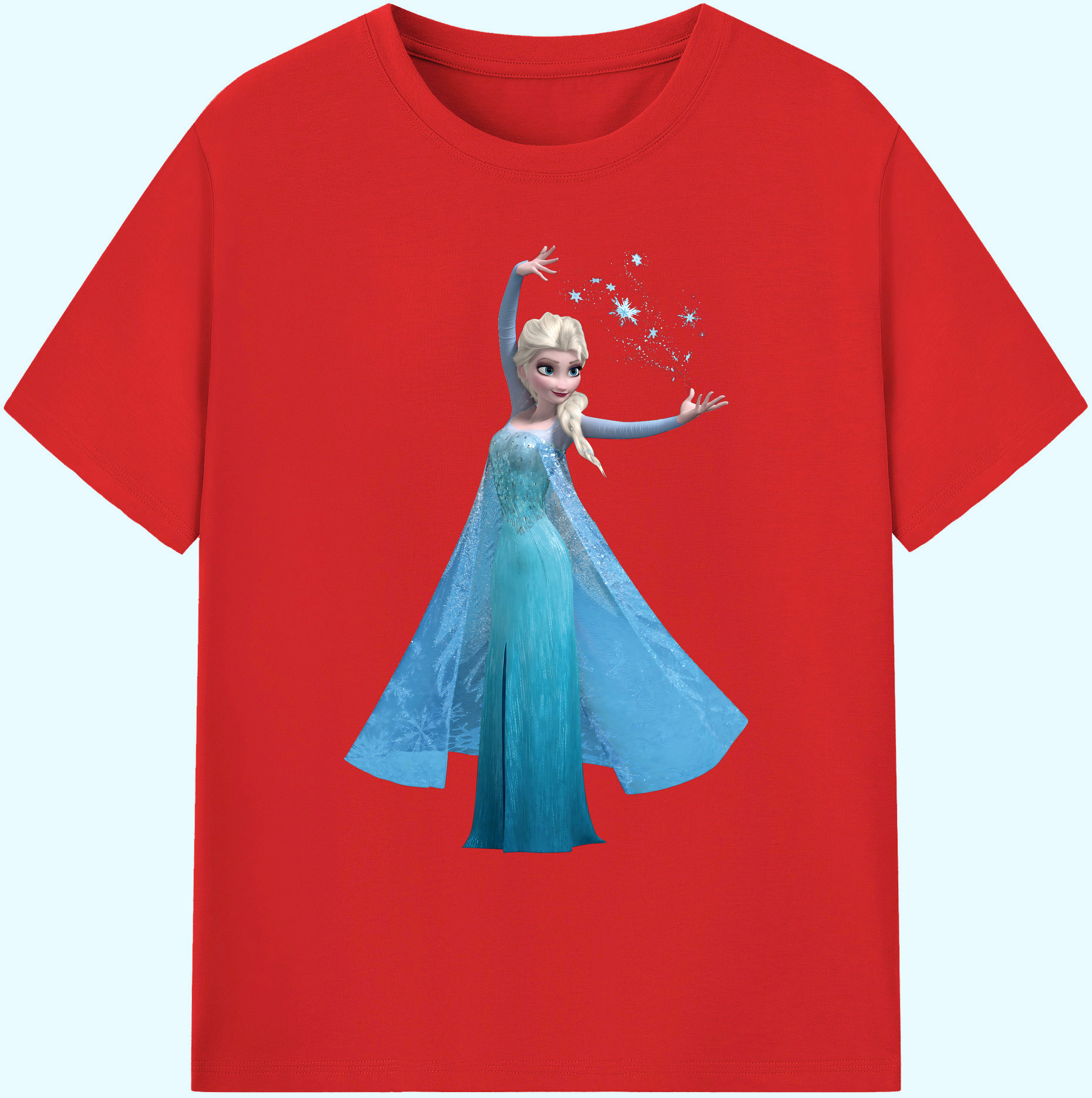 （画像用） アナと雪の女王 アンナ エルサ Frozen Anna Elsa 綿100％ メンズ半袖Tシャツ｜肌触りやわらか＆通気性