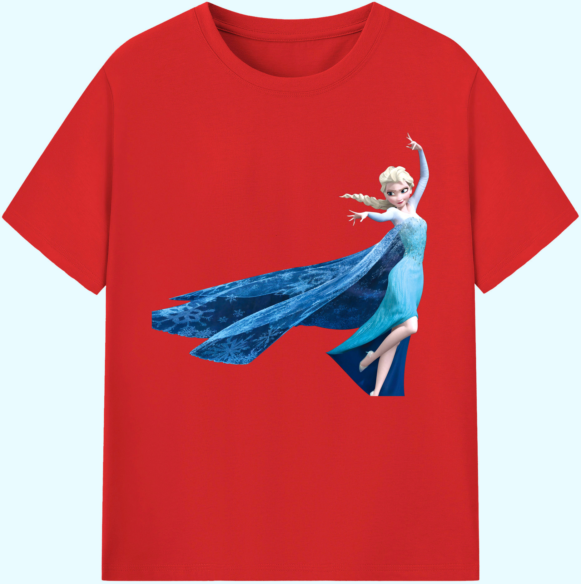 （画像用） アナと雪の女王 アンナ エルサ Frozen Anna Elsa 綿100％ メンズ半袖Tシャツ｜肌触りやわらか＆通気性