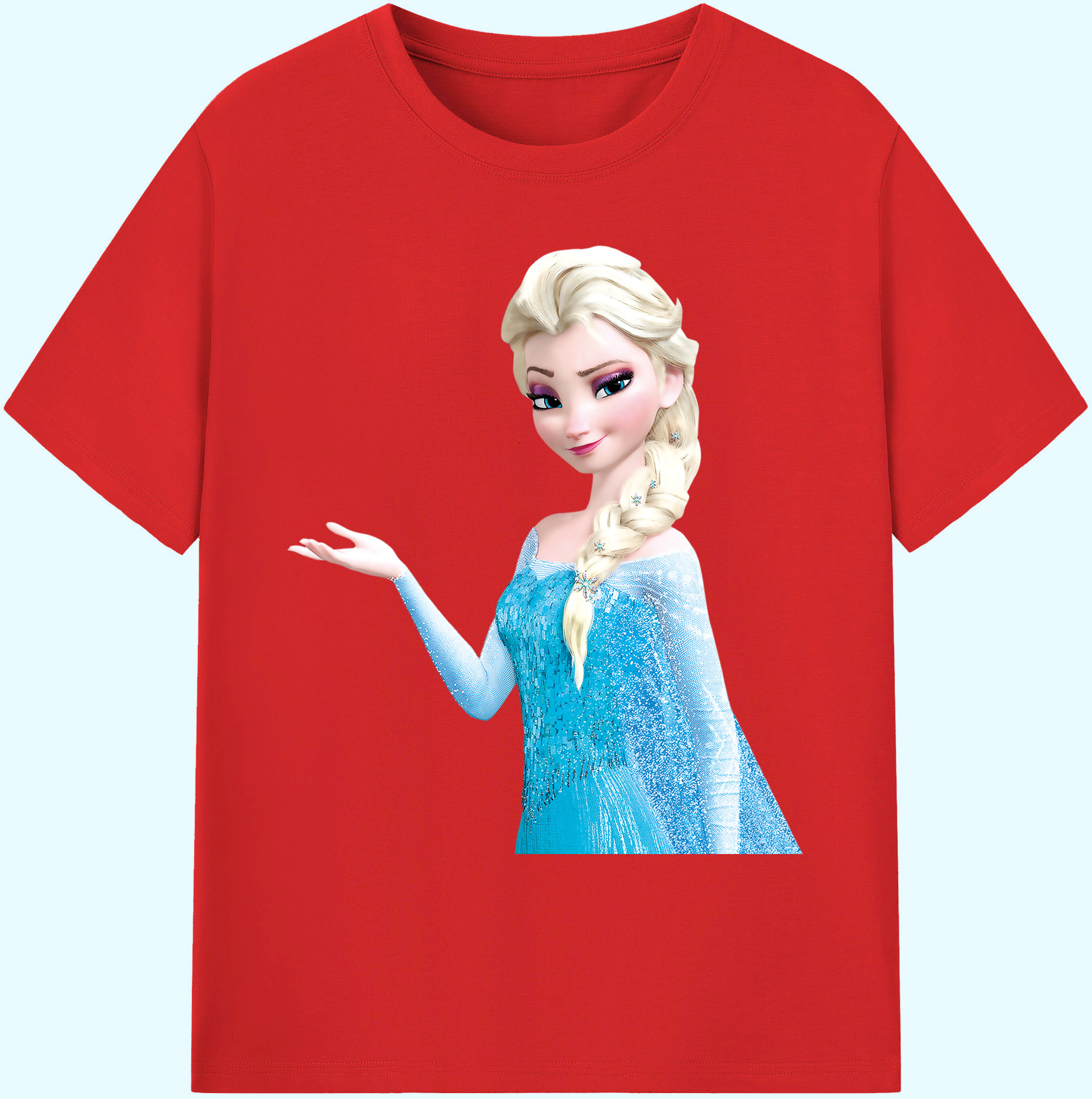 （画像用） アナと雪の女王 アンナ エルサ Frozen Anna Elsa 綿100％ メンズ半袖Tシャツ｜肌触りやわらか＆通気性