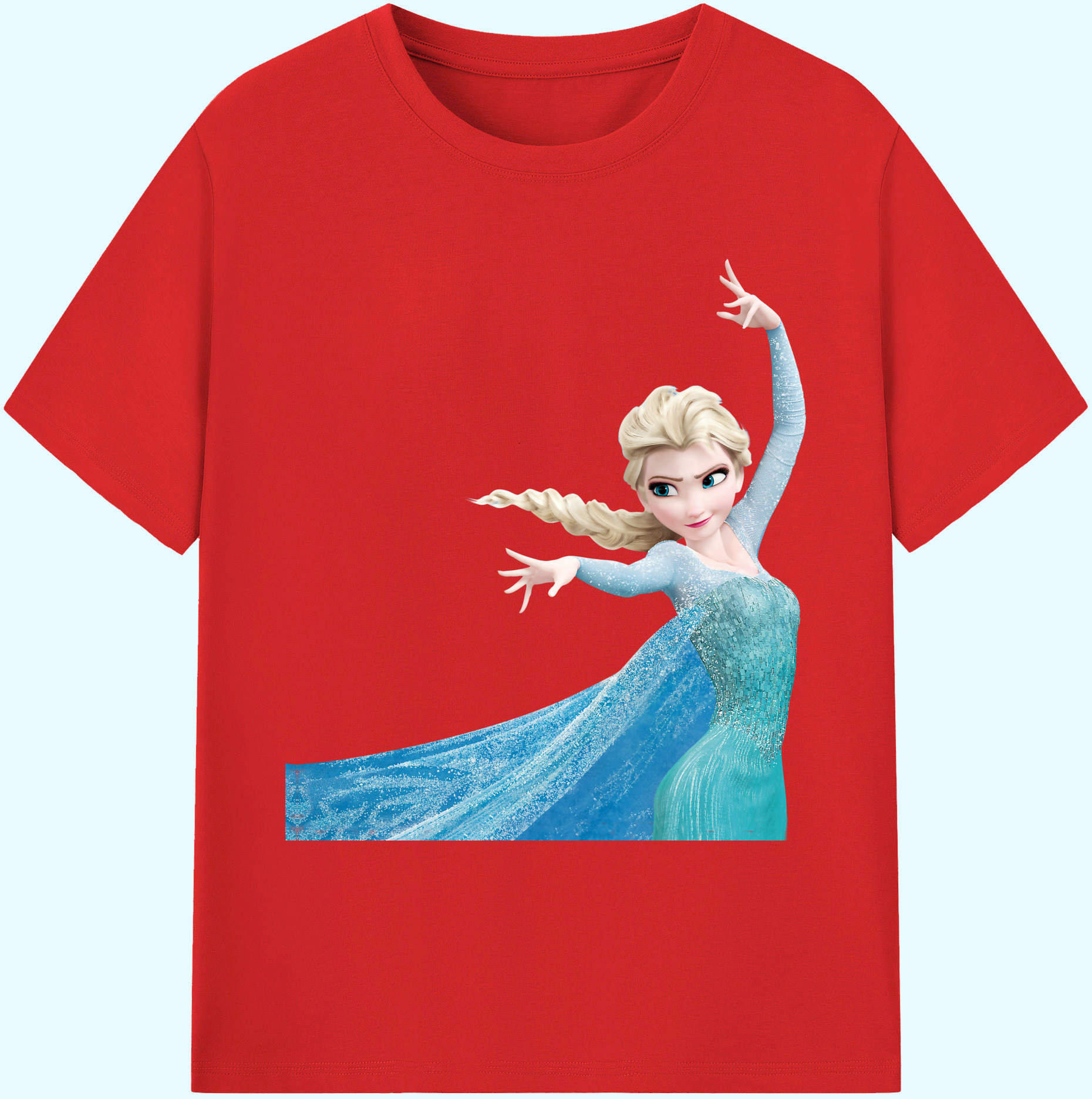 （画像用） アナと雪の女王 アンナ エルサ Frozen Anna Elsa 綿100％ メンズ半袖Tシャツ｜肌触りやわらか＆通気性